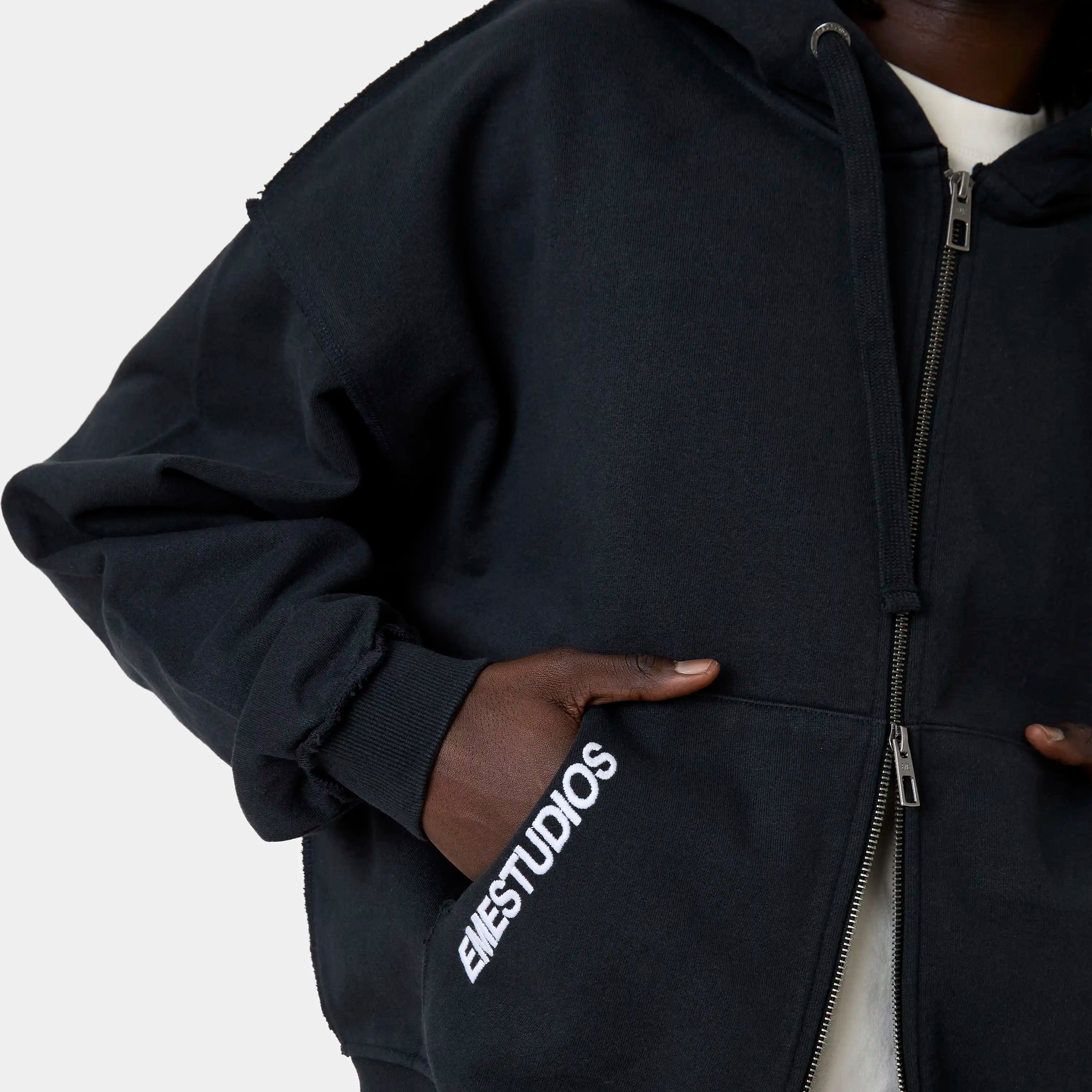 Edge Navy Full Zip Hoodies Eme Studios