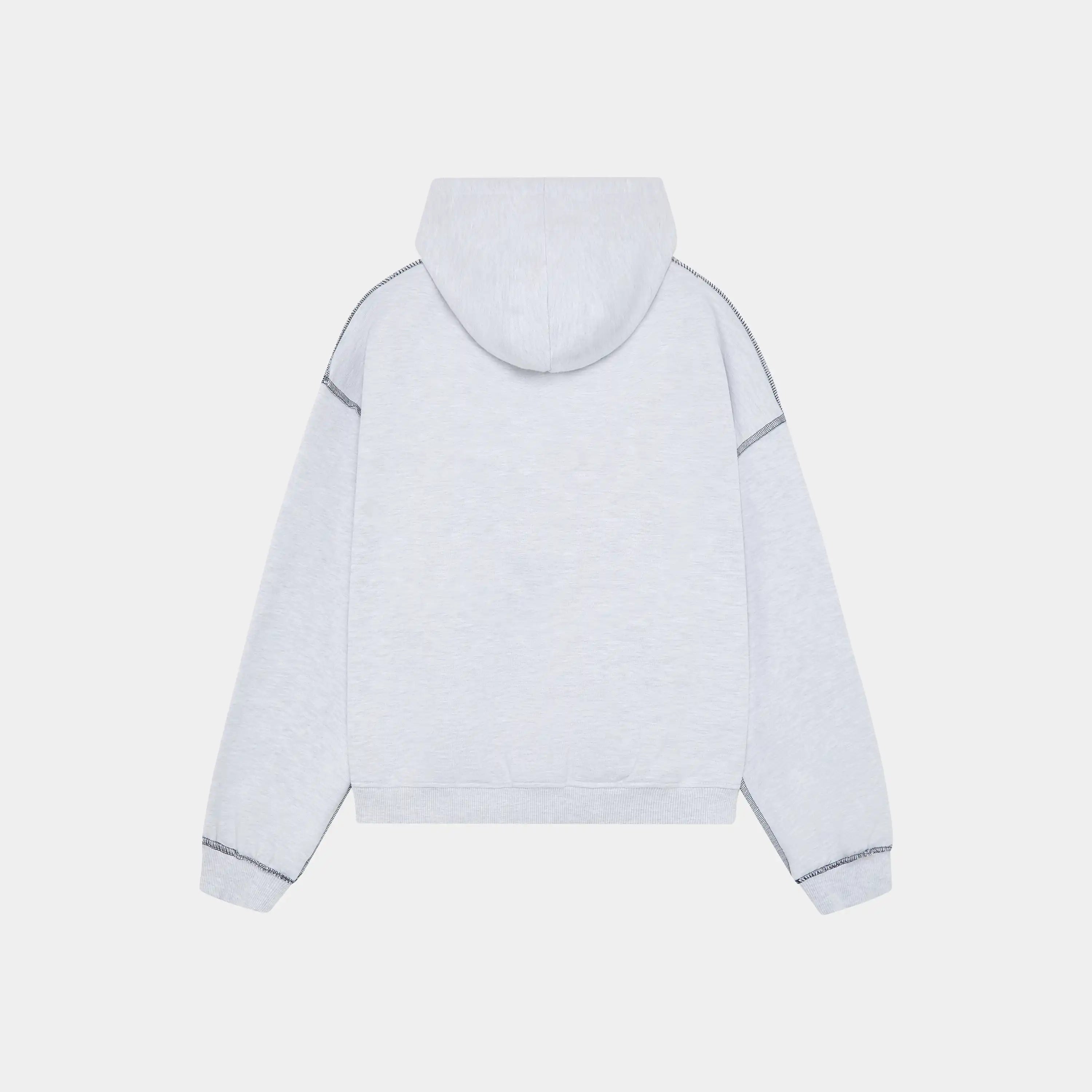 Edge Heather Grey Full Zip Hoodies Eme Studios