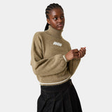 Gummy Camel Brown Turtleneck Knit Woman Knitwear Eme Studios