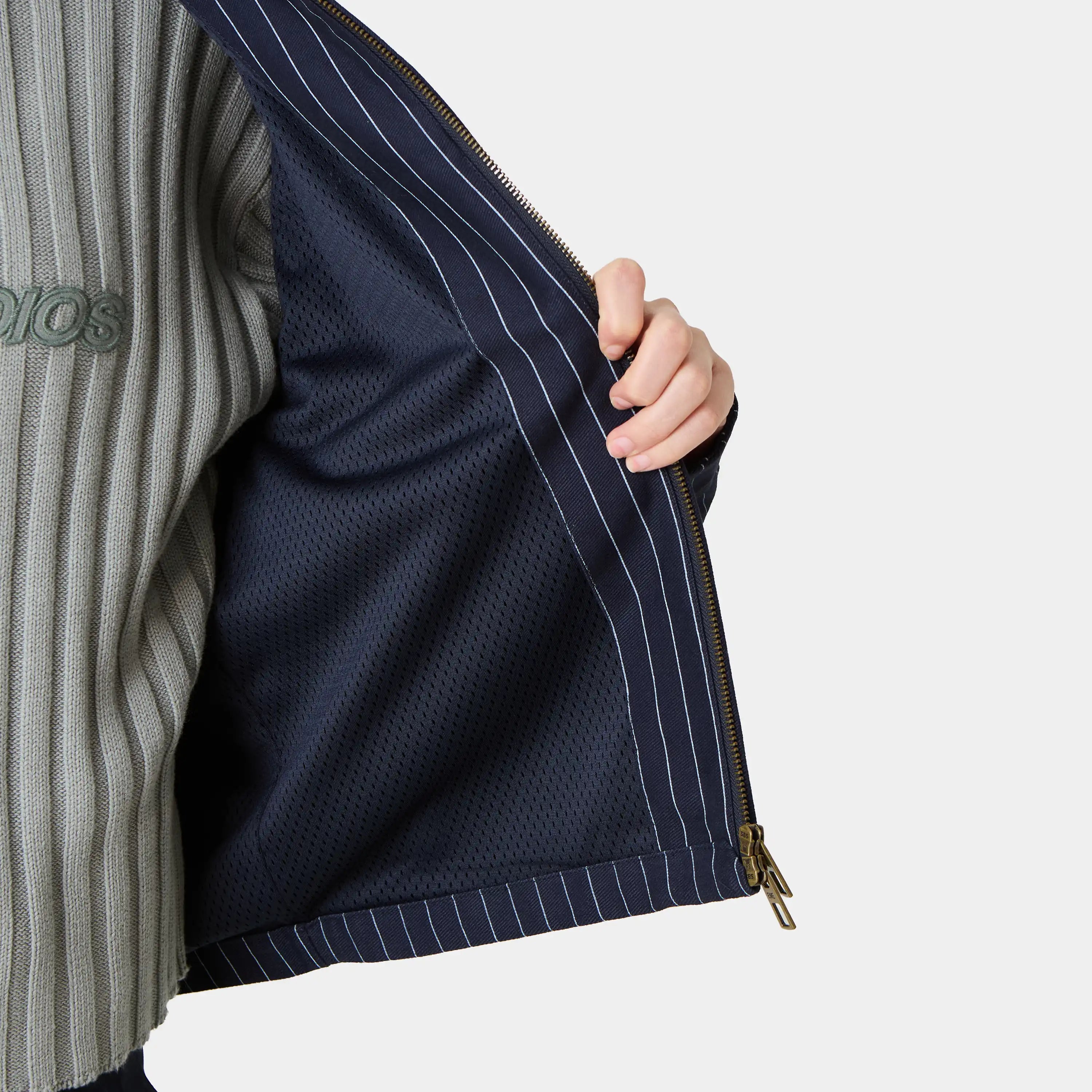 Siroq Striped Navy Jacket Outerwear Eme Studios