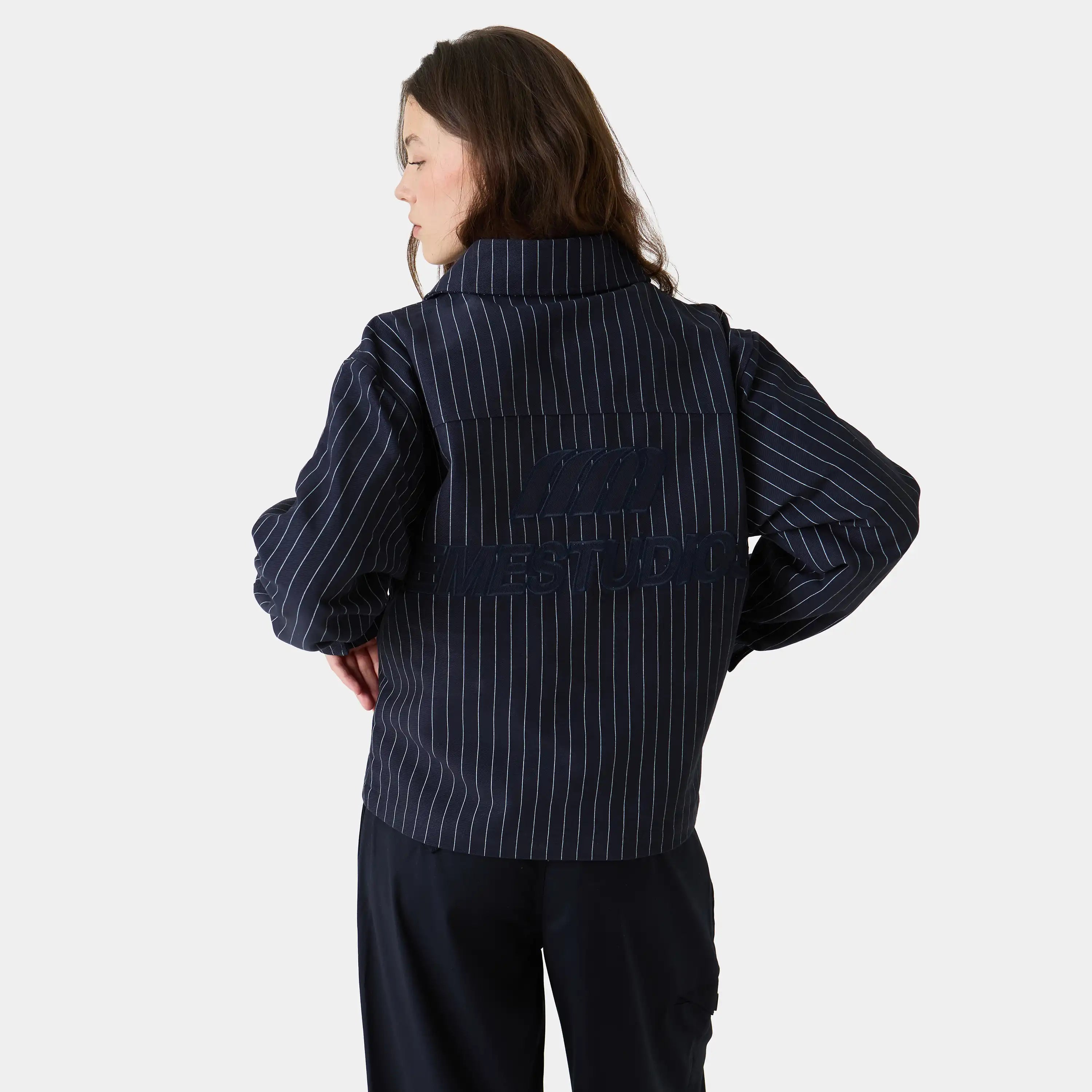 Siroq Striped Navy Jacket Outerwear Eme Studios