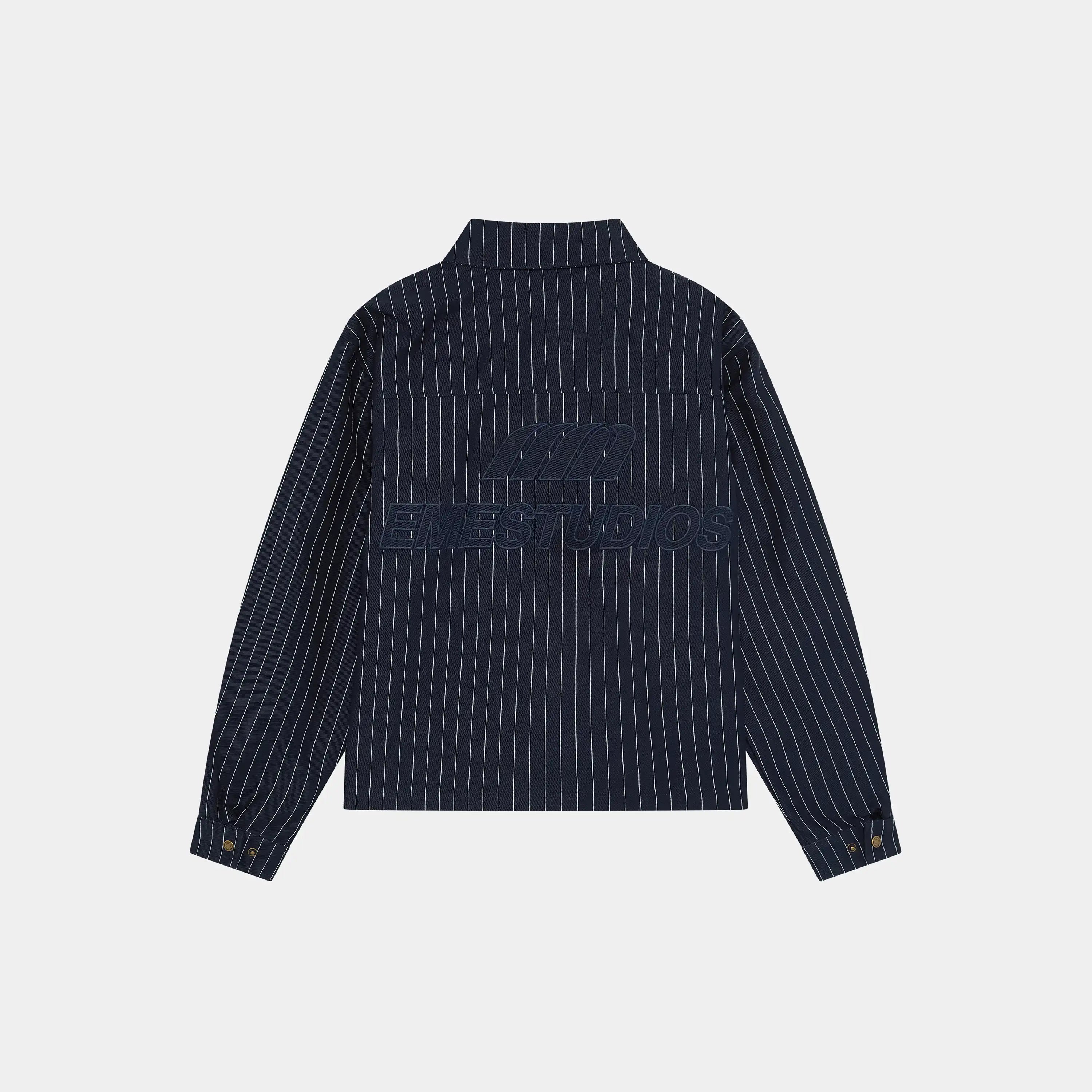 Siroq Striped Navy Jacket Outerwear Eme Studios