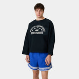 Pocket Navy Reverse Crewneck Sweatshirts Eme Studios