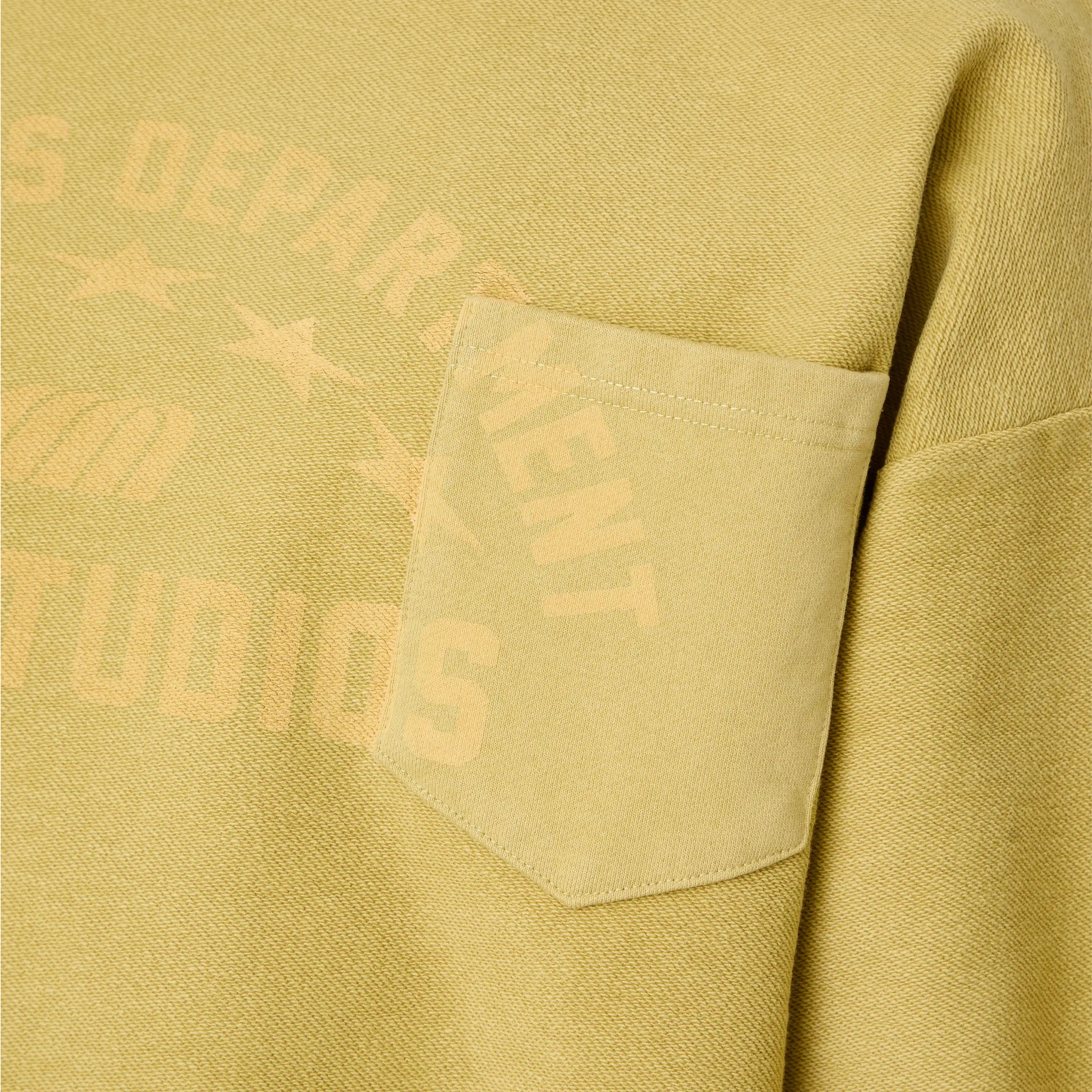 Pocket Antique Green Reverse Crewneck Sweatshirts Eme Studios
