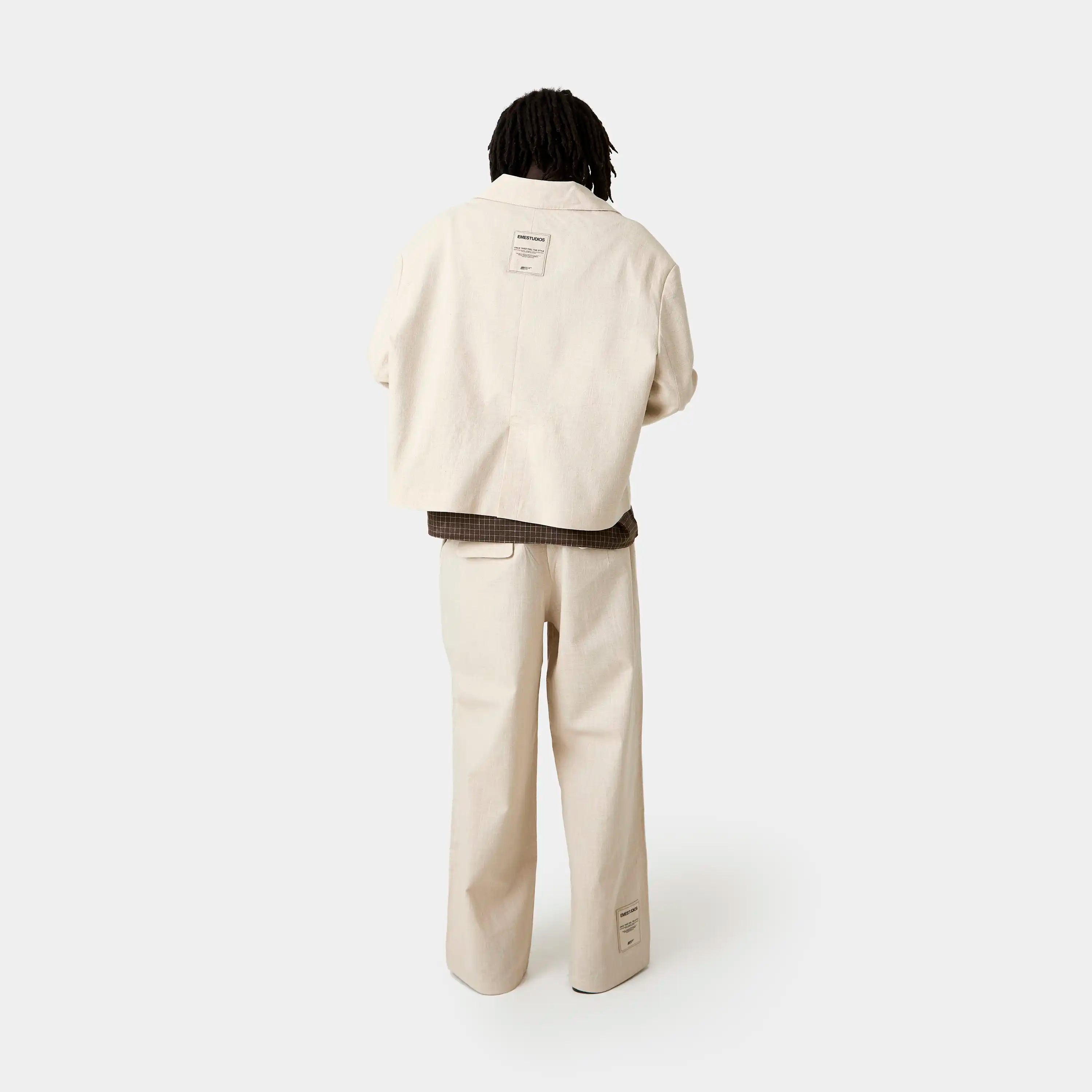 Tide Off Sand Linen Blazer Outerwear Eme Studios