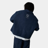 Tide Navy Linen Blazer Outerwear Eme Studios