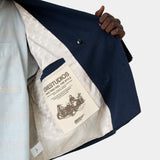 Tide Navy Linen Blazer Outerwear Eme Studios