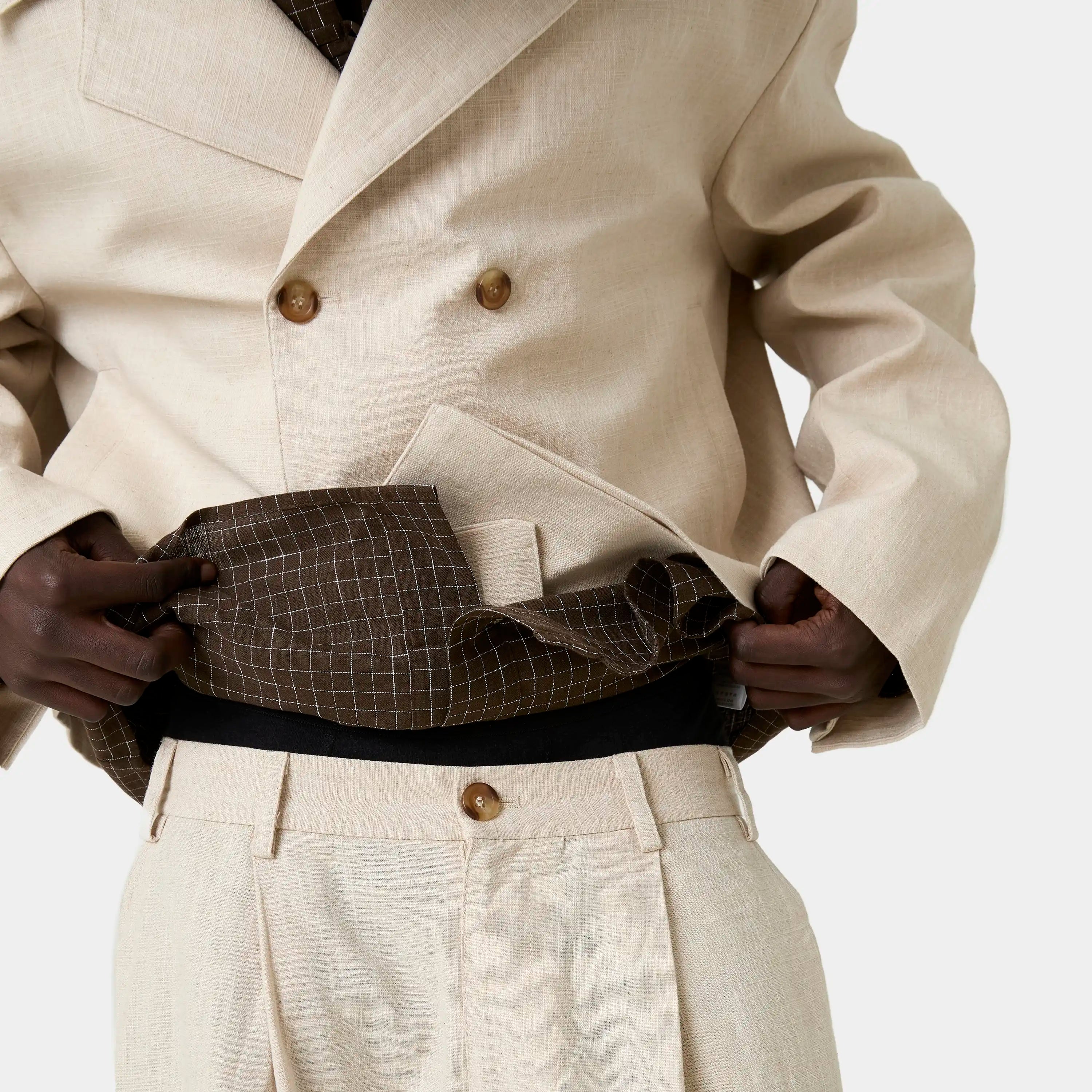 Tide Off Sand Tailored Pants Pants Eme Studios