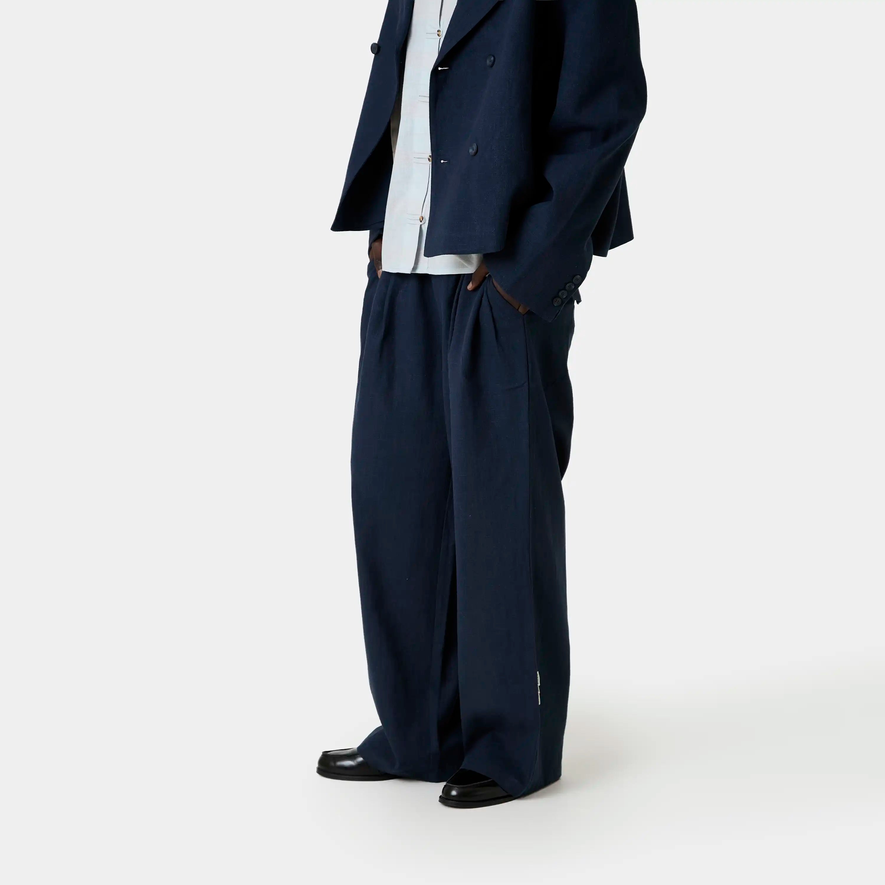 Tide Navy Tailored Pants Pants Eme Studios