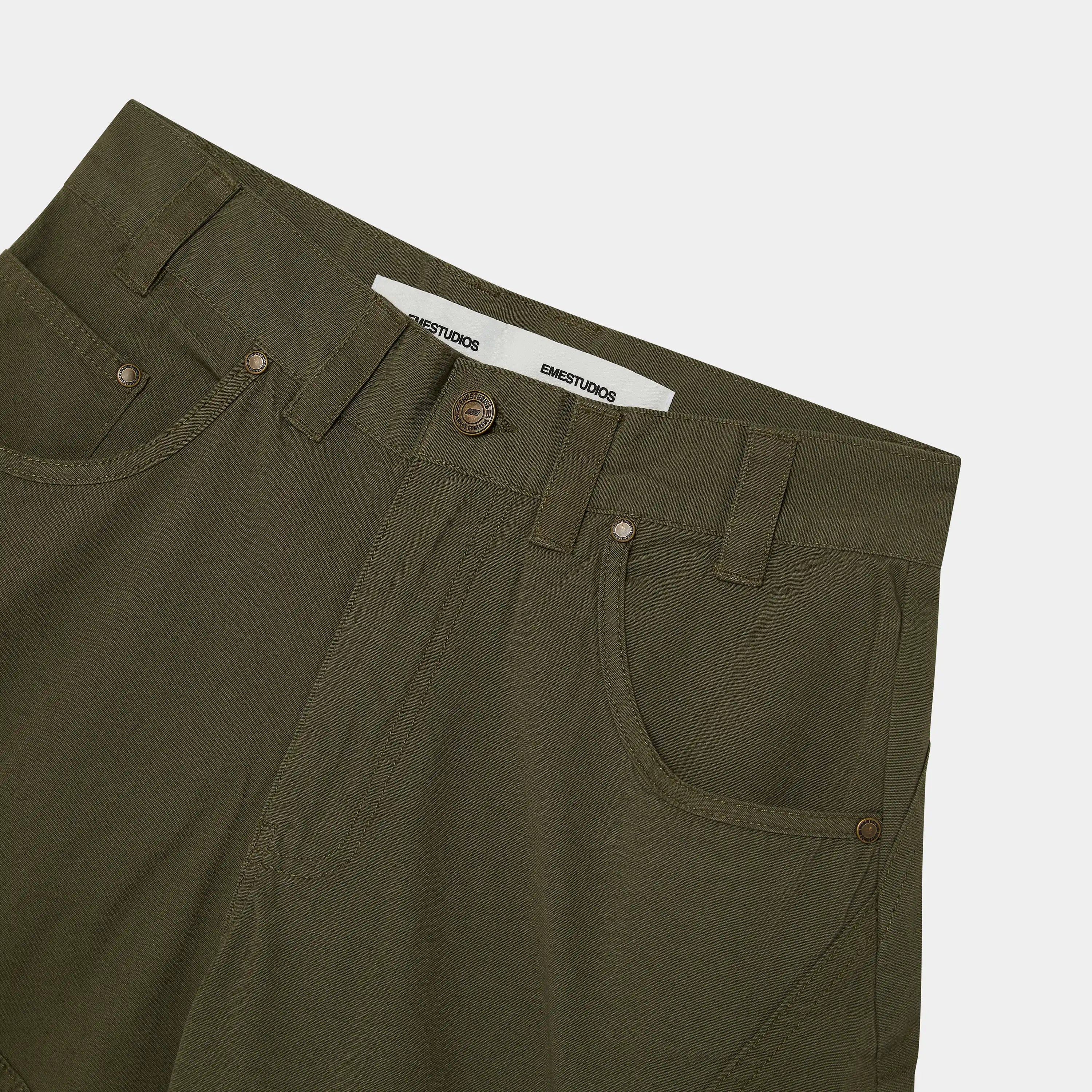 Carrier Olive Cargo Jorts Shorts Eme Studios