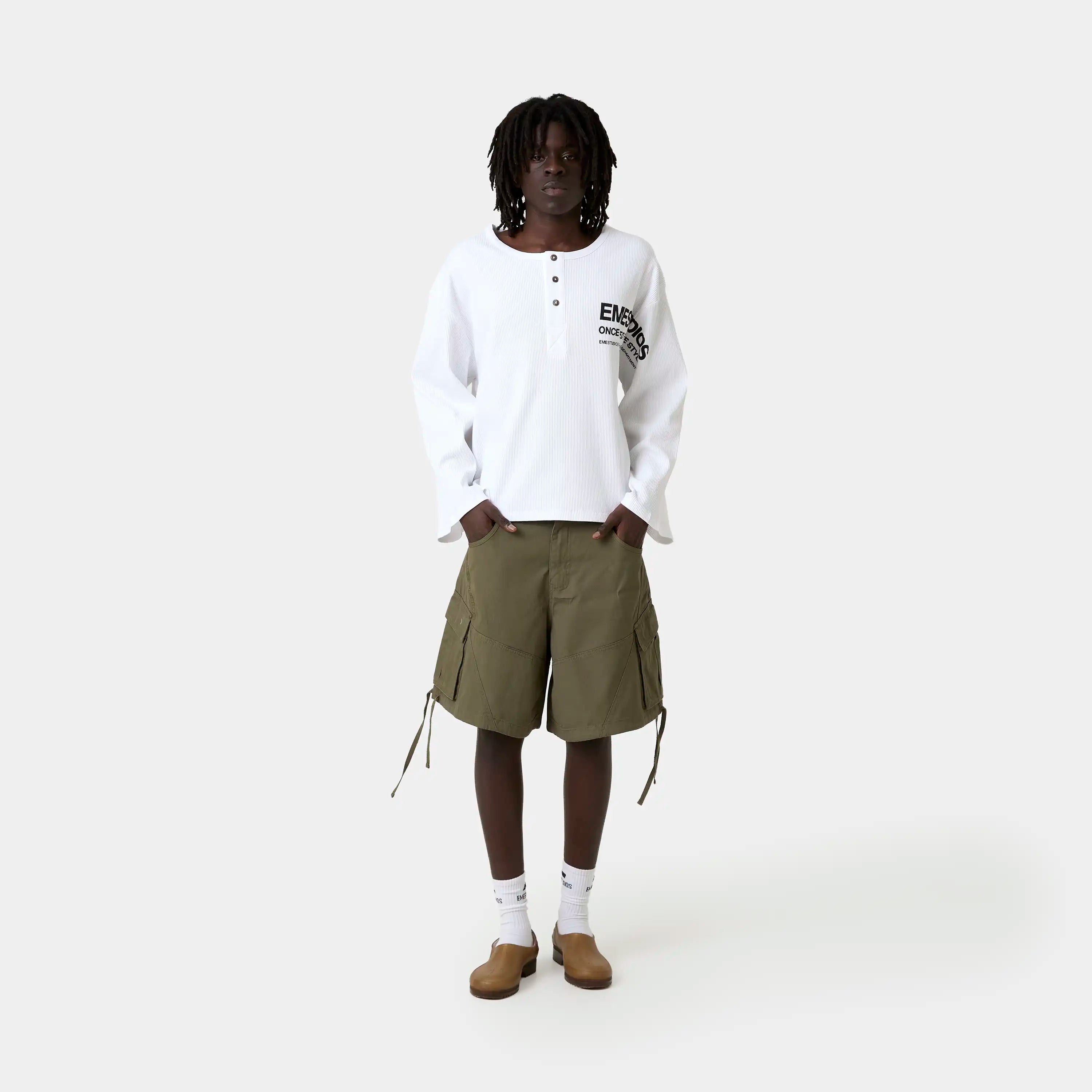 Carrier Olive Cargo Jorts Shorts Eme Studios