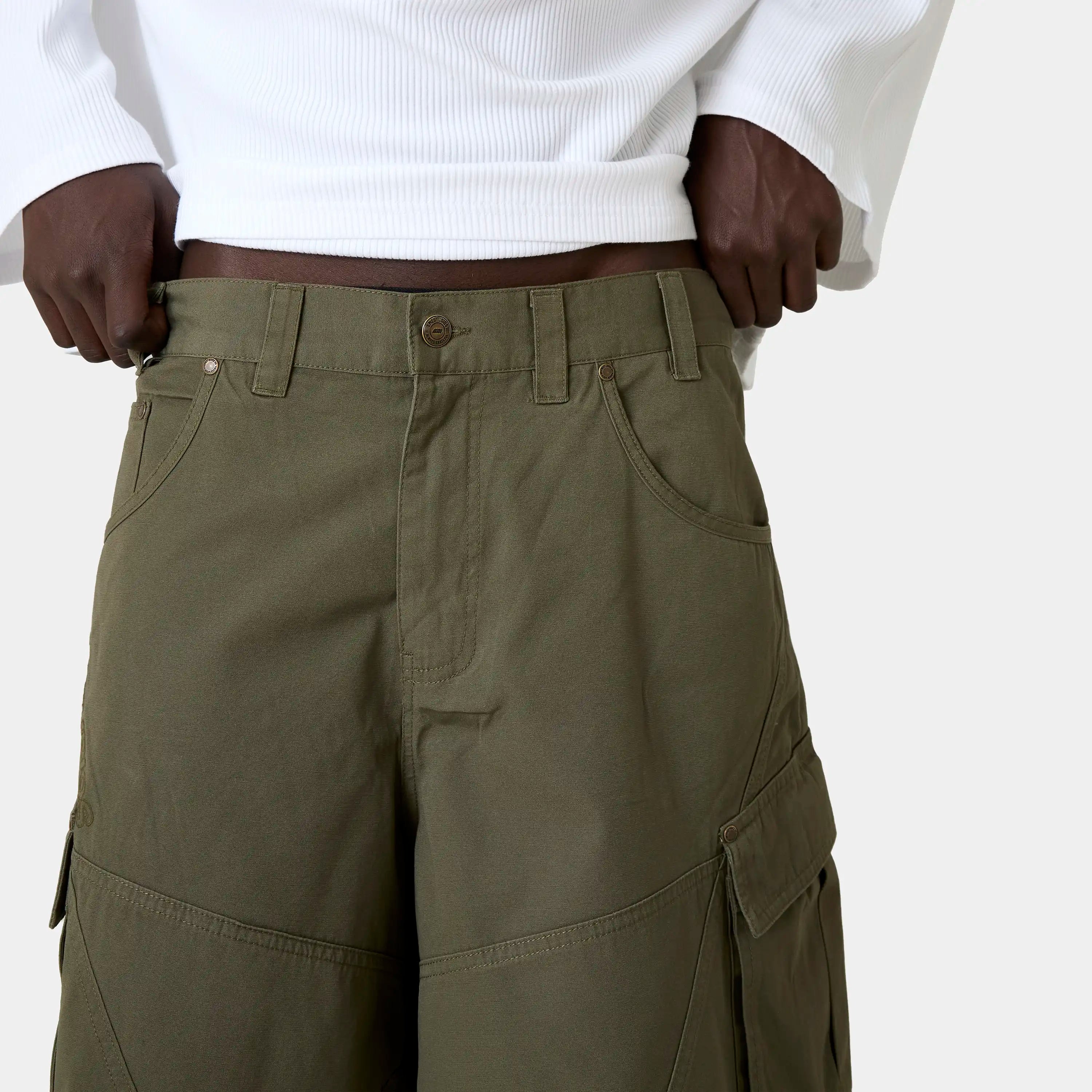 Carrier Olive Cargo Jorts Shorts Eme Studios