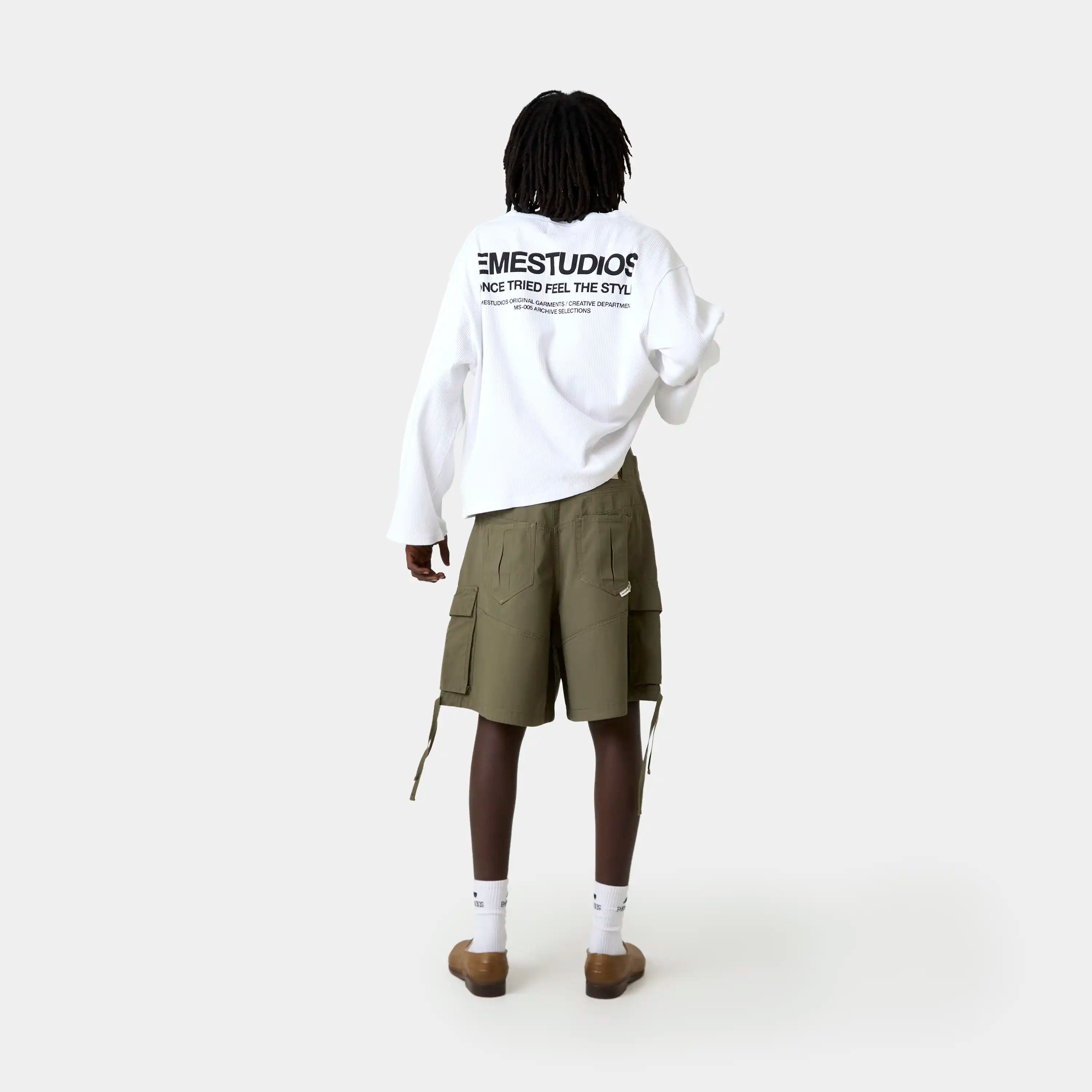 Carrier Olive Cargo Jorts Shorts Eme Studios