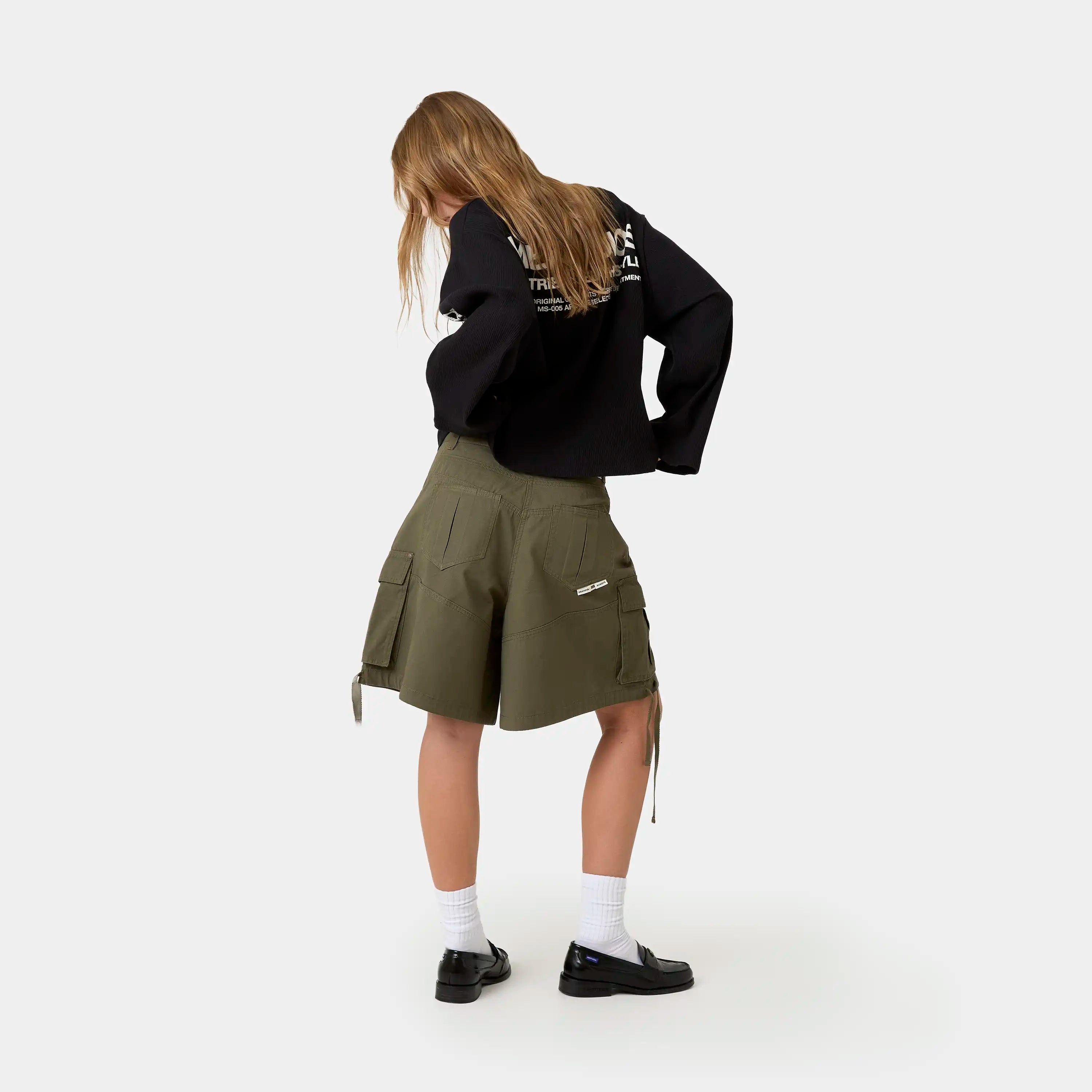 Carrier Olive Cargo Jorts Shorts Eme Studios