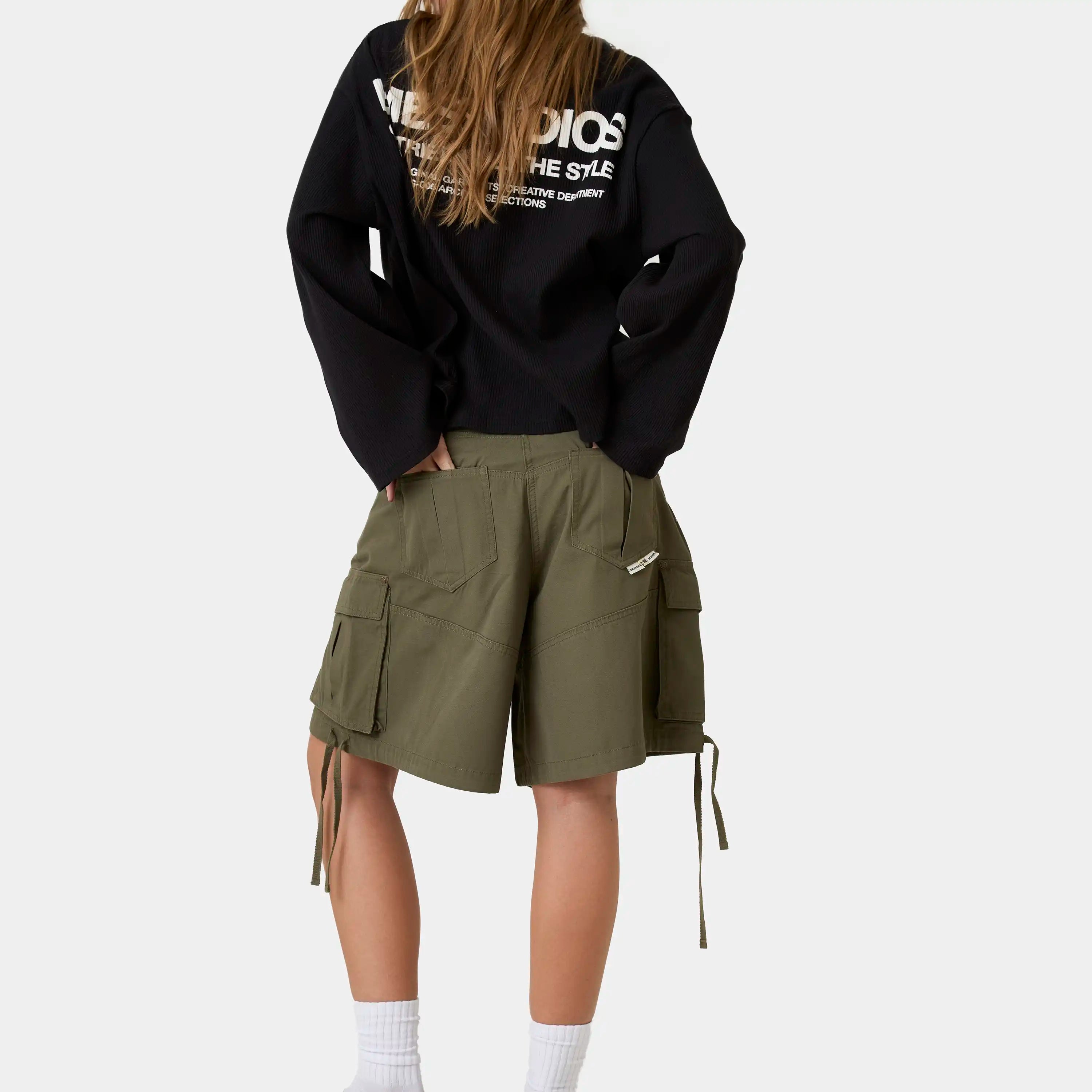 Carrier Olive Cargo Jorts Shorts Eme Studios