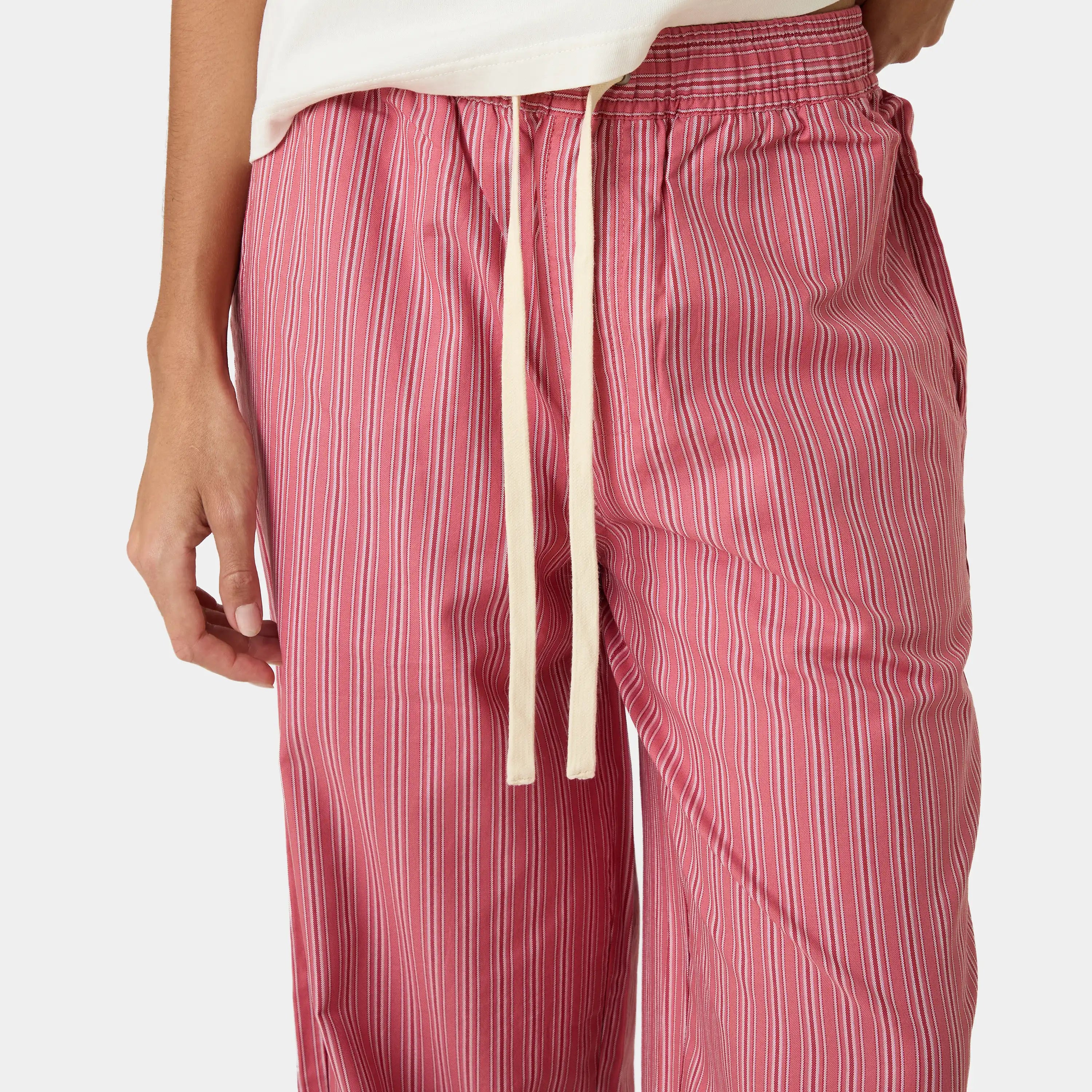 Marbe Salmon Striped Pants Pants Eme Studios