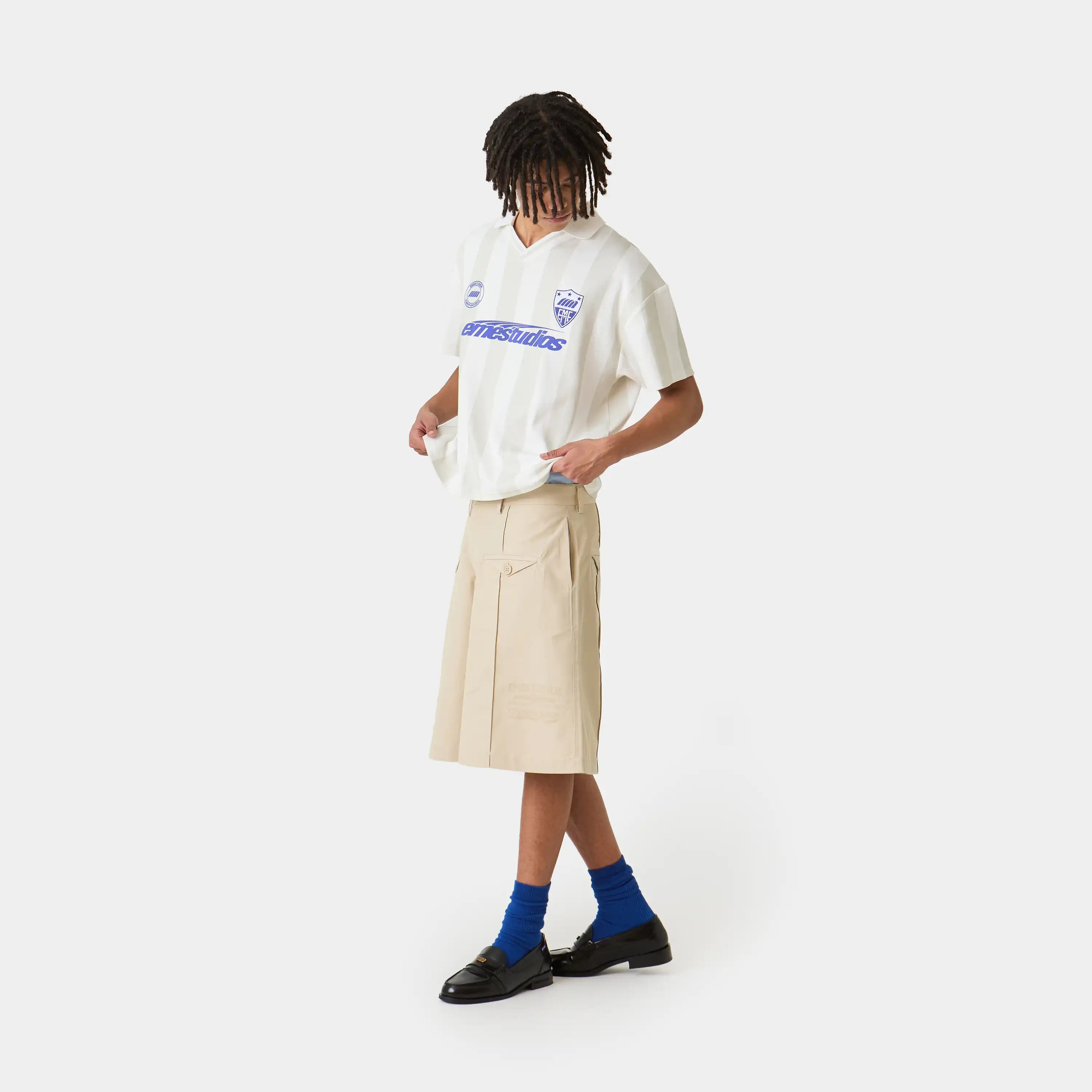 Golin Cloud Cream Formal Jorts Shorts Eme Studios