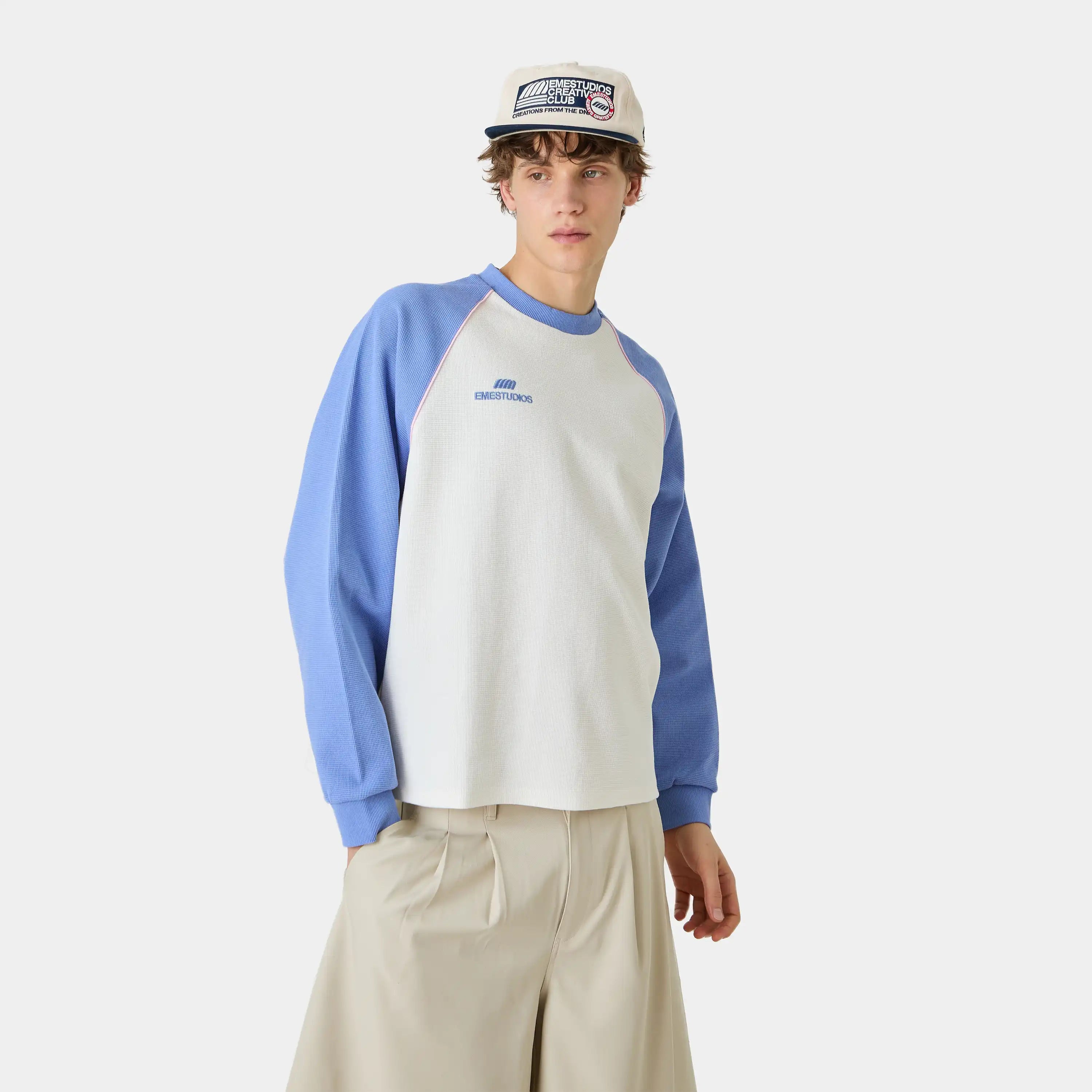 Hanbal Lilac Waffle Long Sleeve T-shirts Eme Studios
