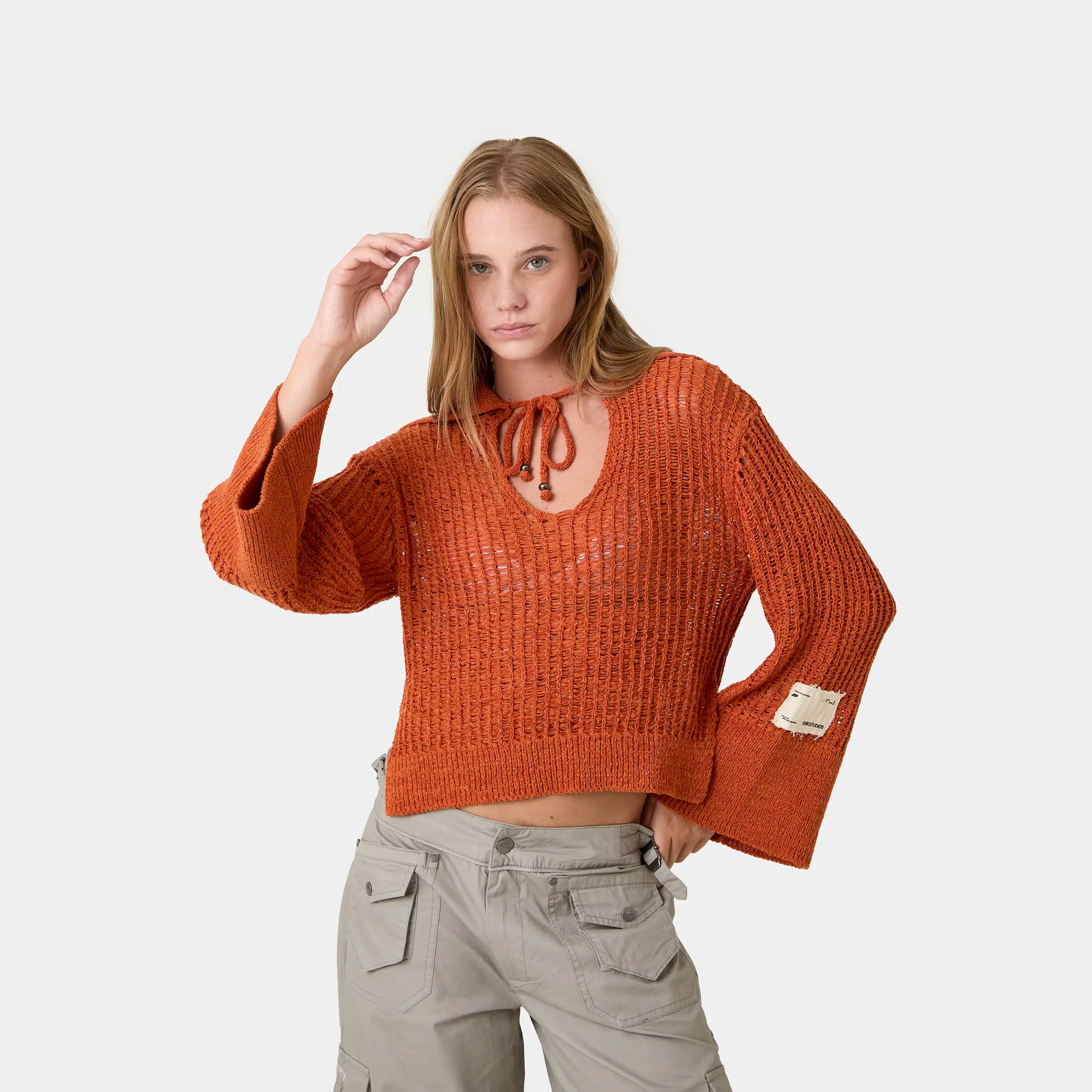 Sailor Rust Knit Sweater Woman Knitwear Eme Studios