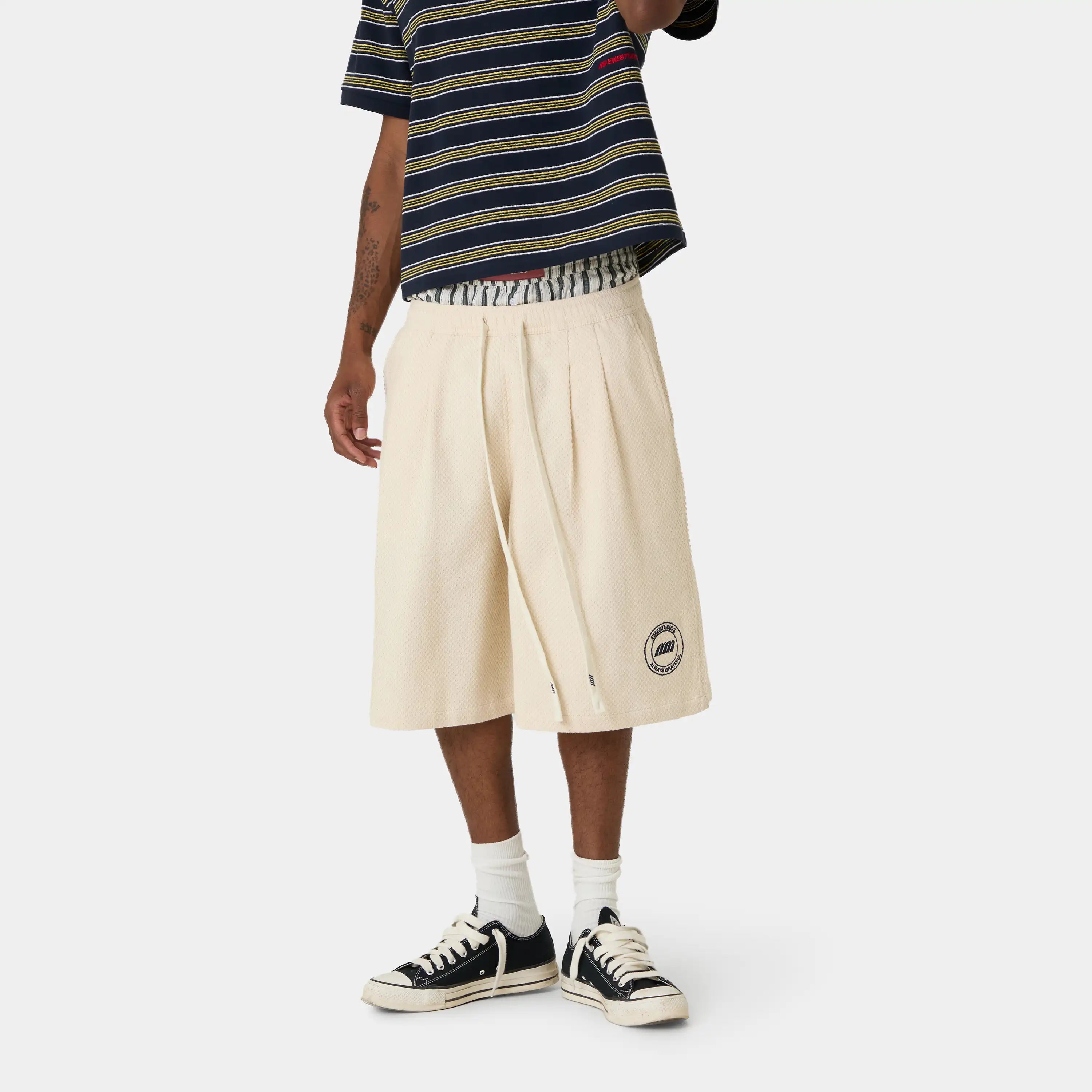 Casse Off Sand Waffle Jorts Shorts Eme Studios