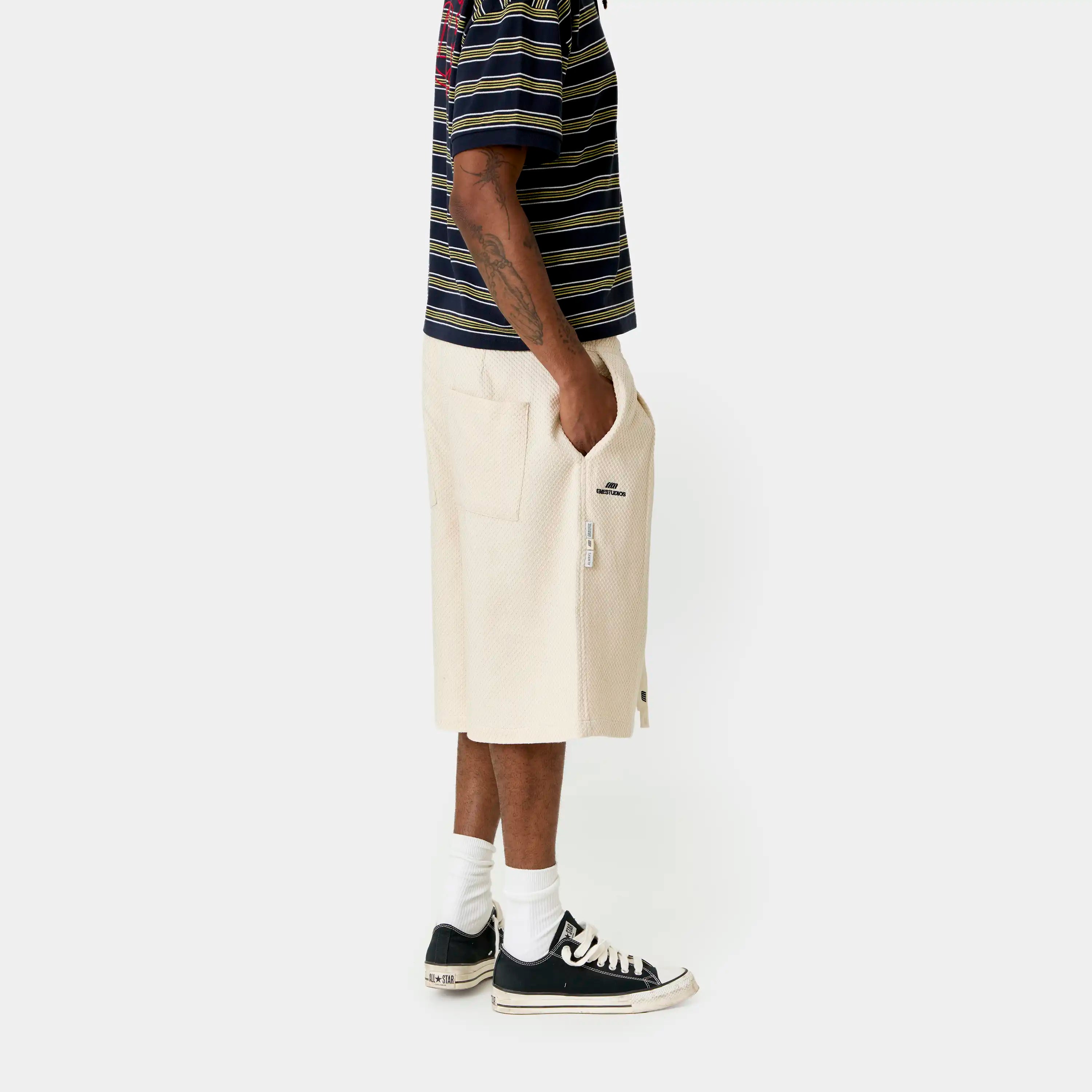 Casse Off Sand Waffle Jorts Shorts Eme Studios