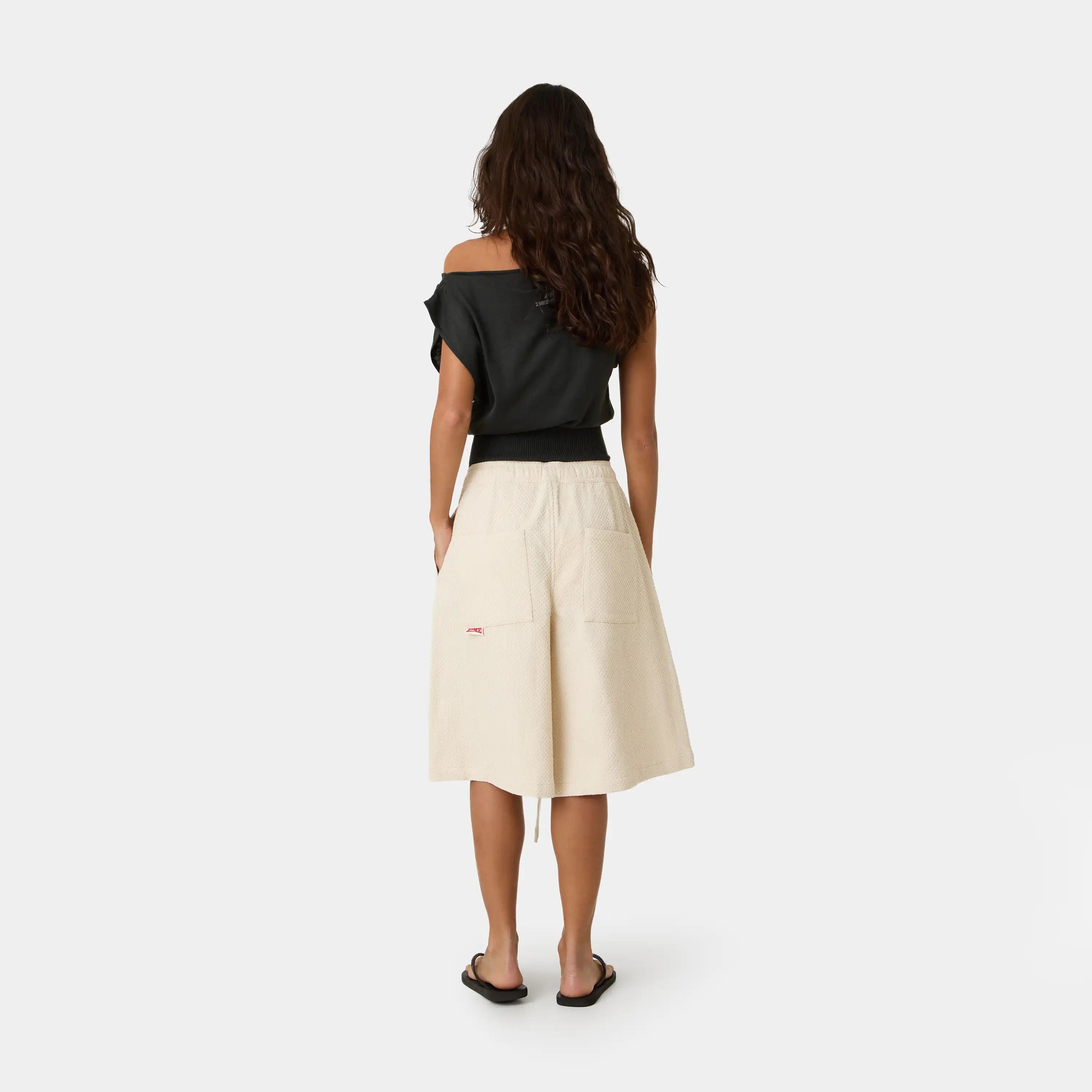 Casse Off Sand Waffle Jorts Shorts Eme Studios