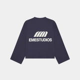Cotten Navy Long Sleeve T-shirts Eme Studios