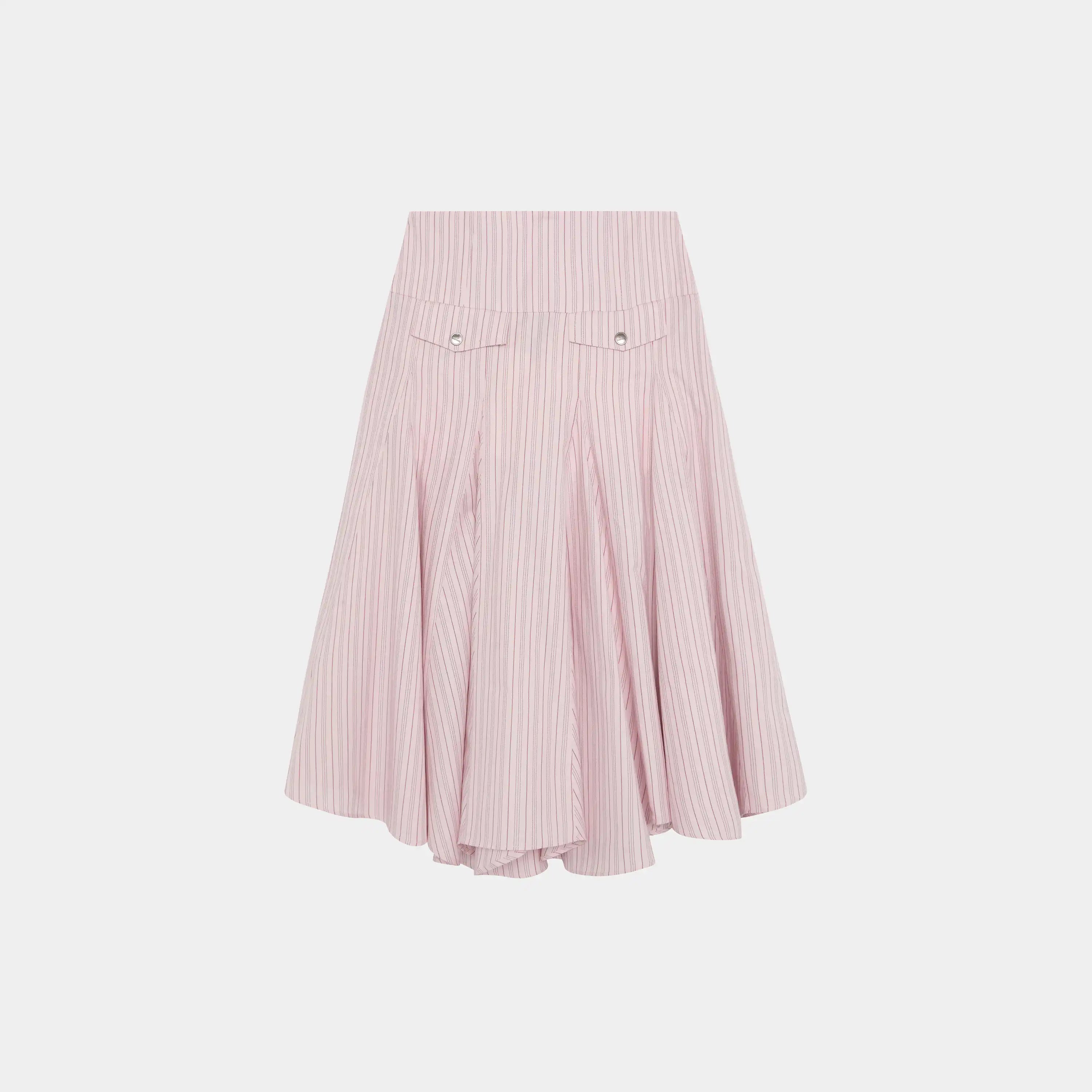 Manz Icy Pink Striped Skirt Woman Pants Eme Studios