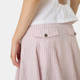 Manz Icy Pink Striped Skirt Woman Pants Eme Studios