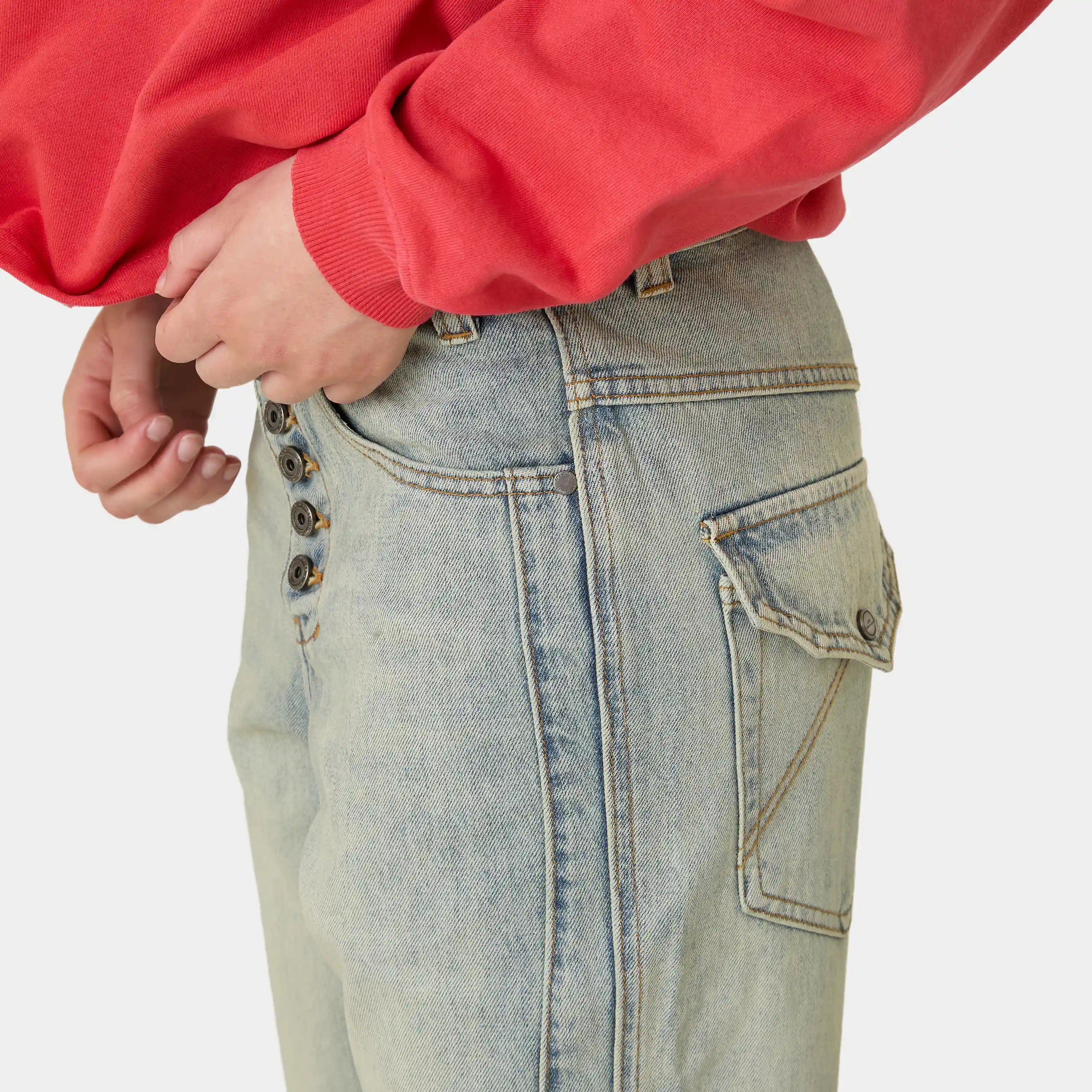 Vitel Flared Blue Denim Pants Pants Eme Studios