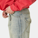Vitel Flared Blue Denim Pants Pants Eme Studios
