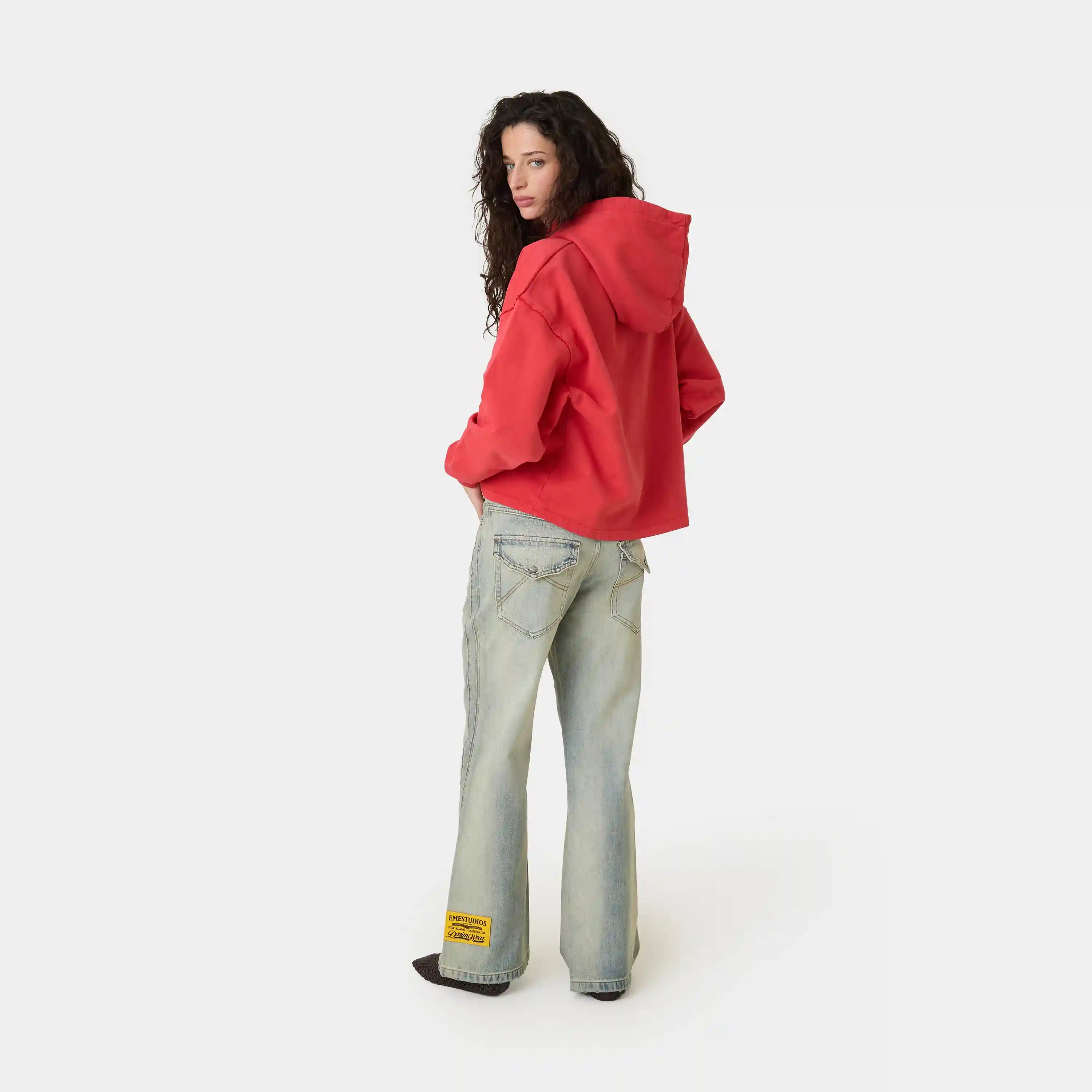 Vitel Flared Blue Denim Pants Pants Eme Studios