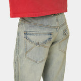 Vitel Flared Blue Denim Pants Pants Eme Studios