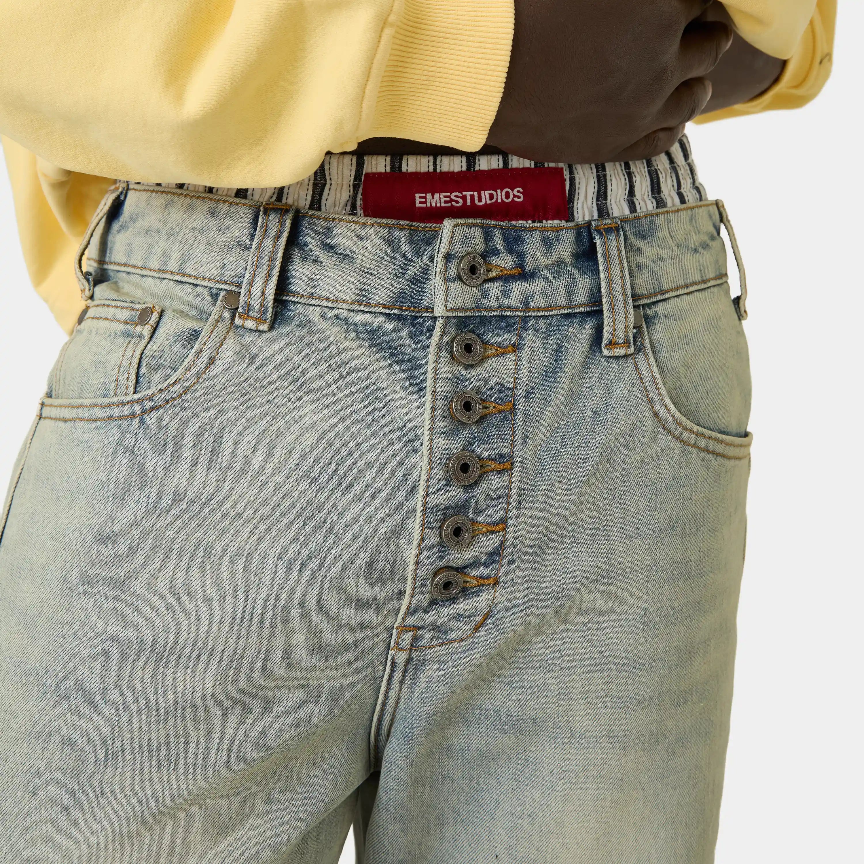 Vitel Flared Blue Denim Pants Pants Eme Studios