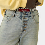 Vitel Flared Blue Denim Pants Pants Eme Studios