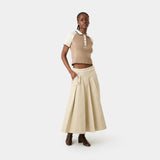 Gadget Light Camel Skirt Woman Pants Eme Studios