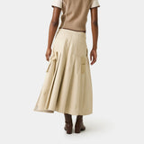 Gadget Light Camel Skirt Woman Pants Eme Studios