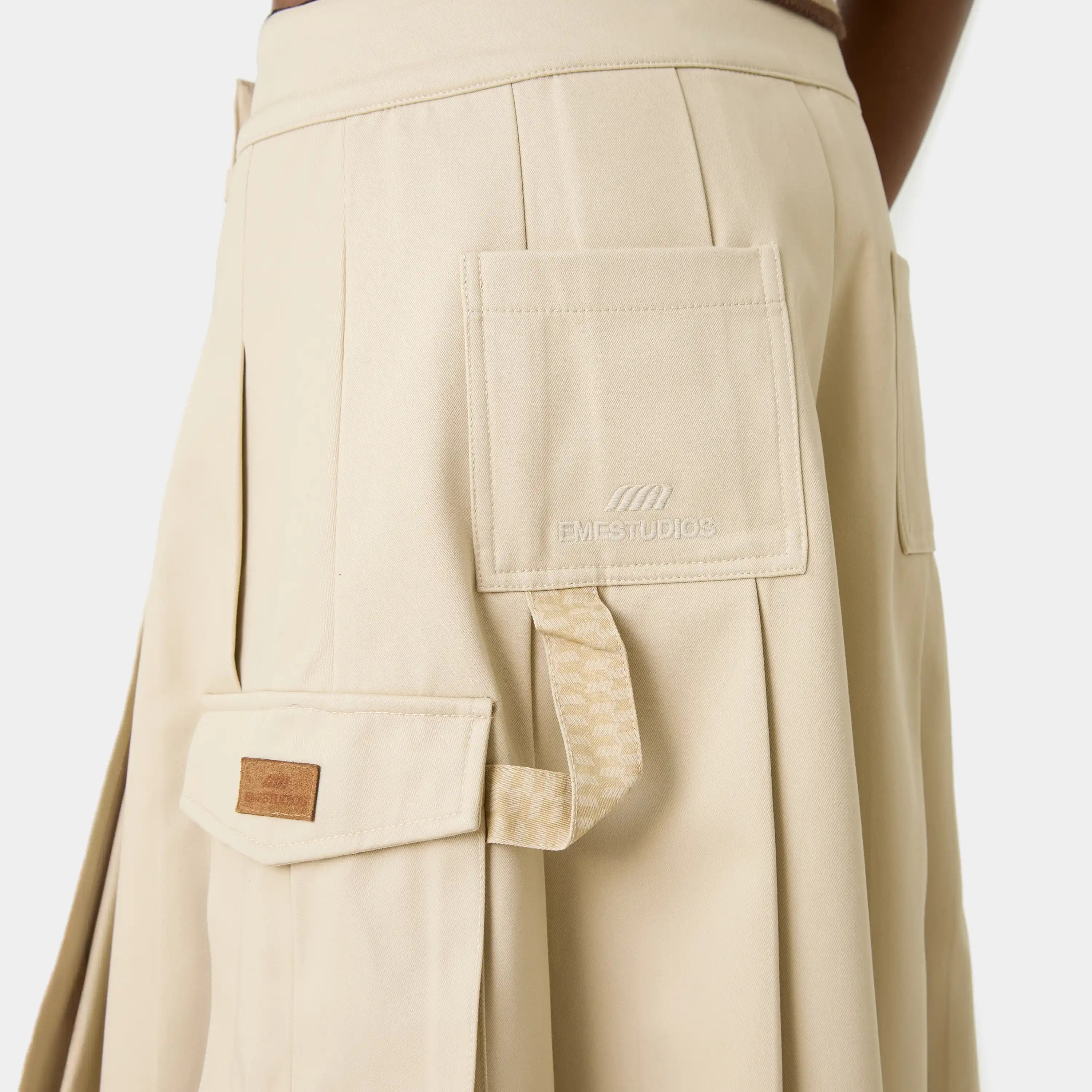 Gadget Light Camel Skirt Woman Pants Eme Studios