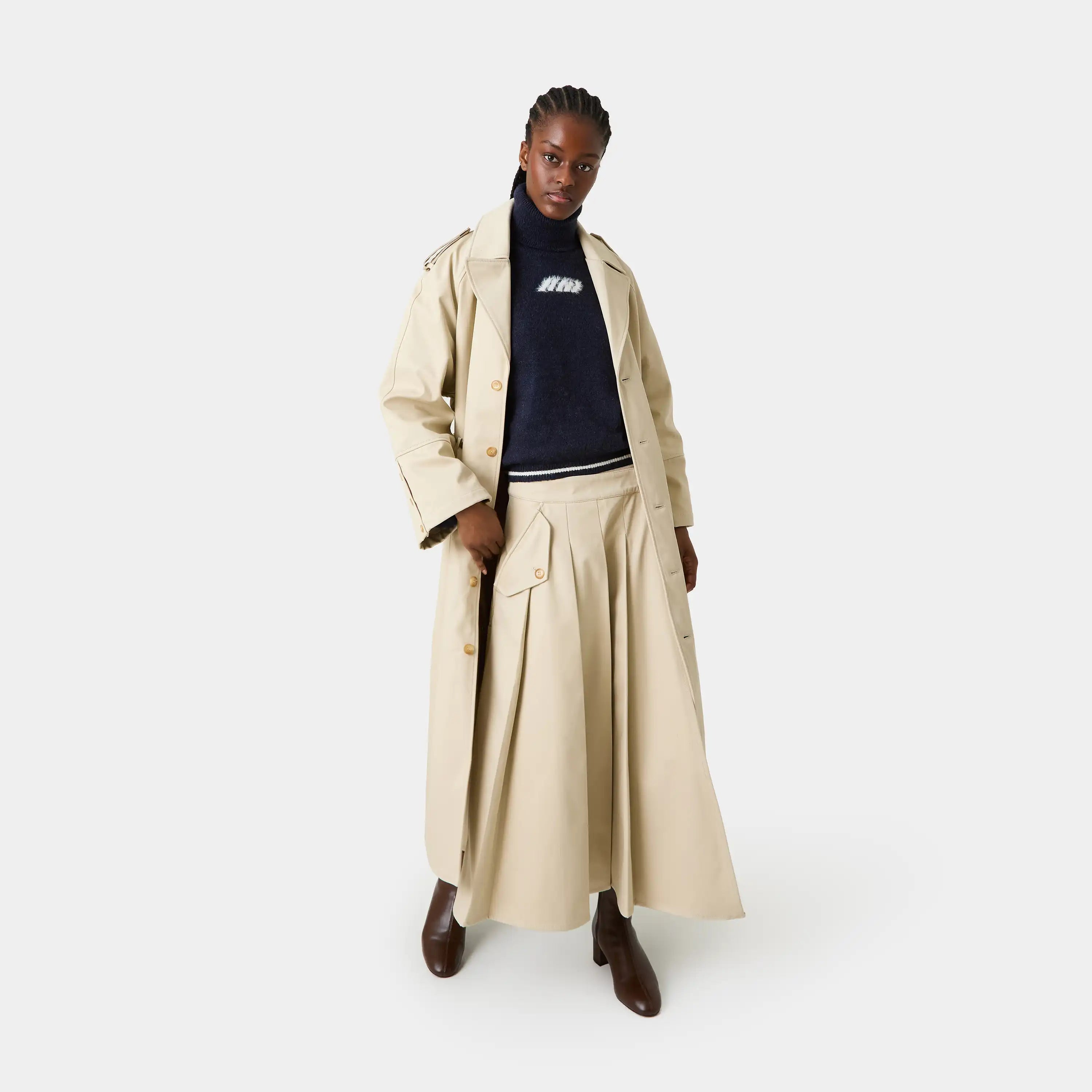 Gadget Light Camel Trench Jacket Woman Outerwear Eme Studios