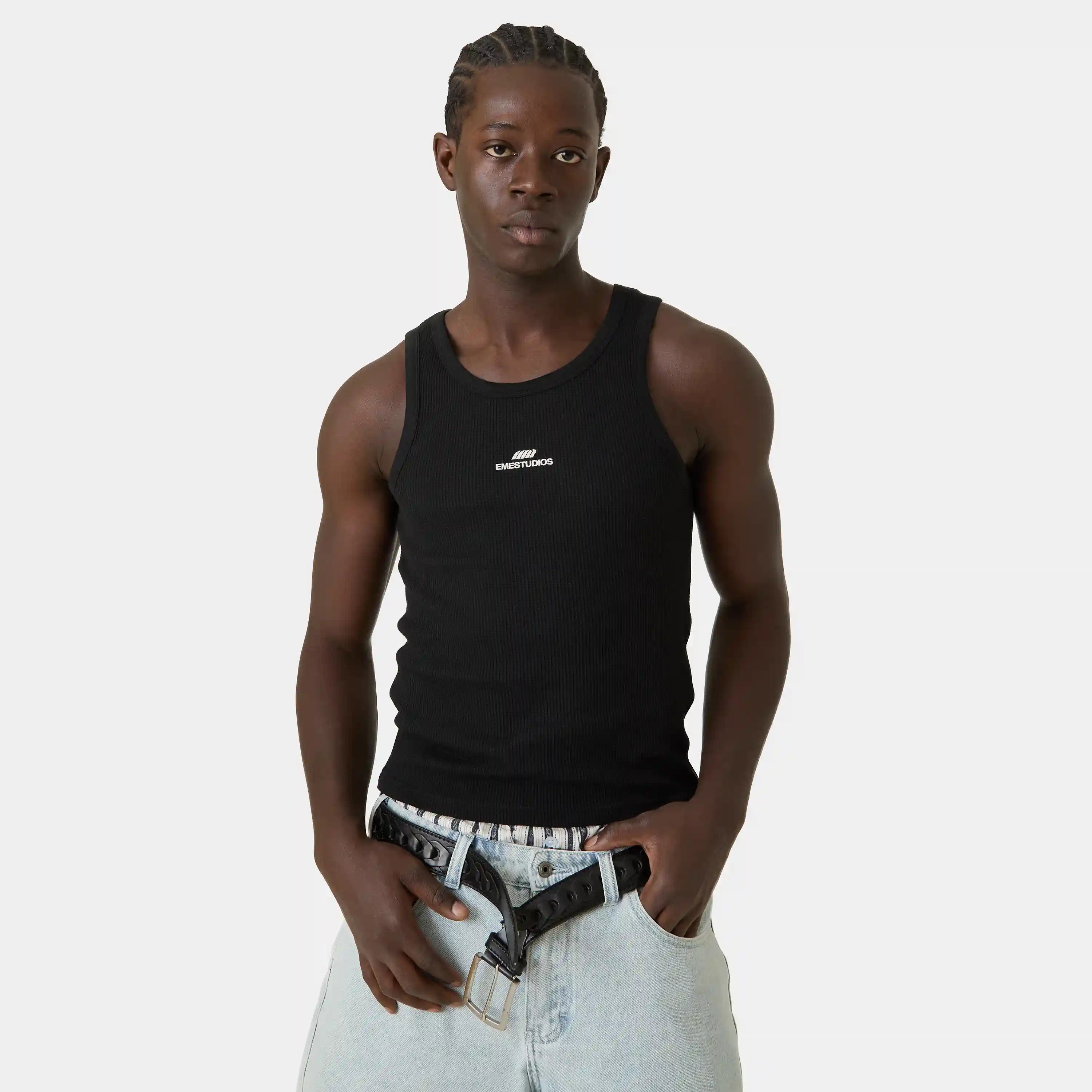 Prad Black Tank Top T-shirts Eme Studios