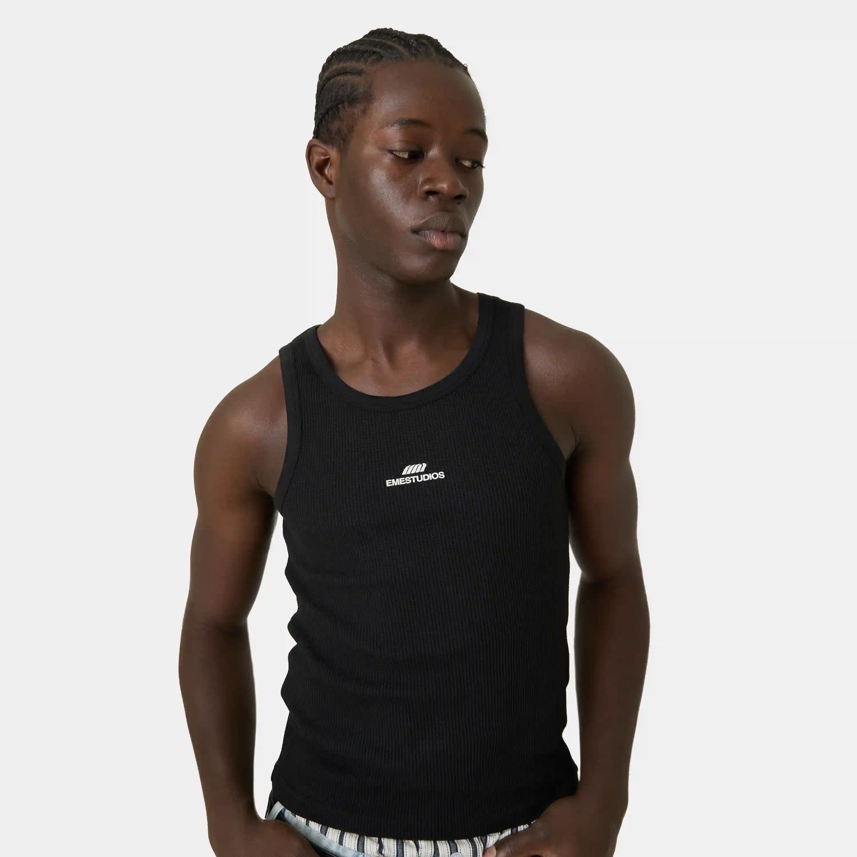 Prad Black Tank Top T-shirts Eme Studios