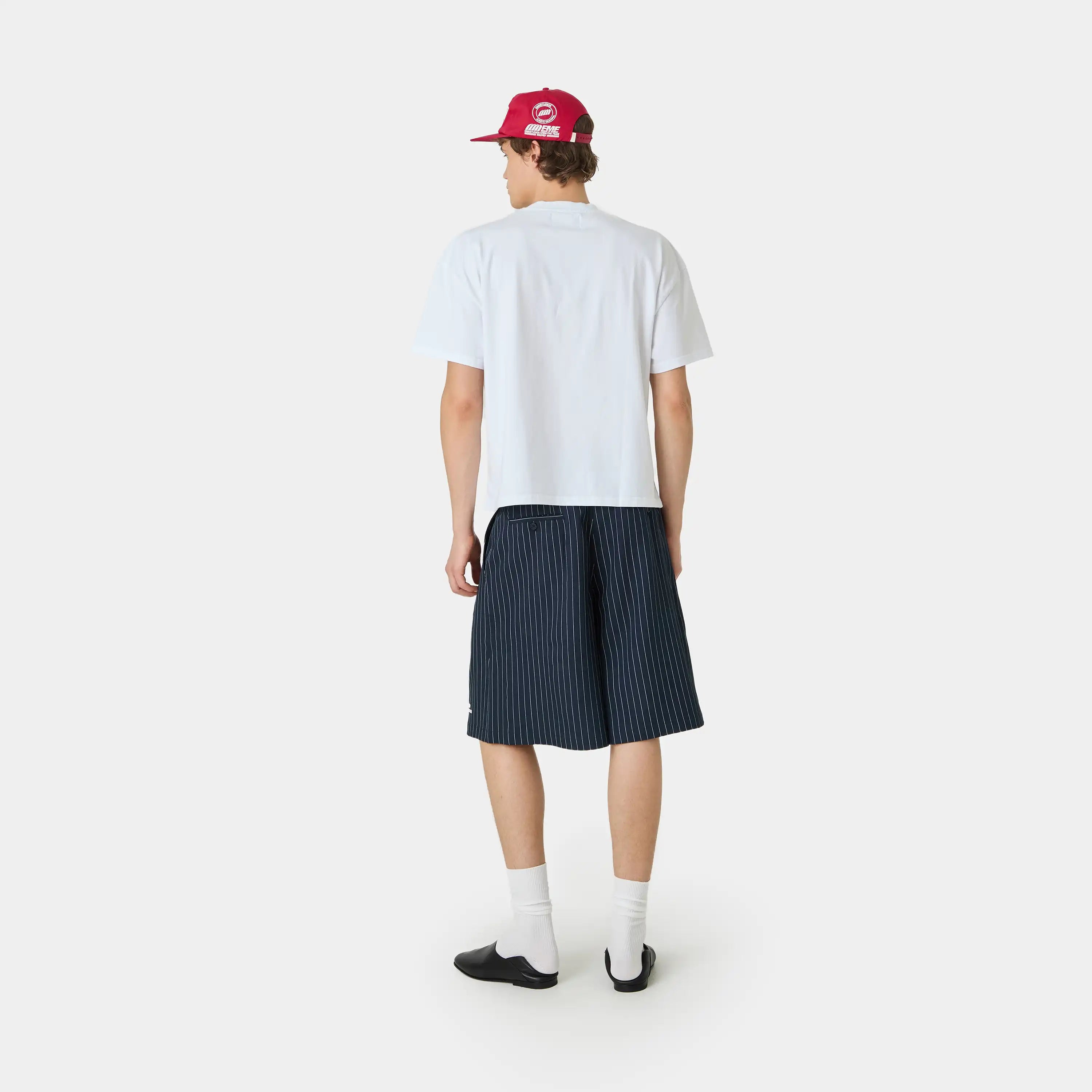 Jayde Navy Striped CSWT Shorts Shorts Eme Studios