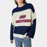 Layr Navy Knit Sweater Knitwear Eme Studios