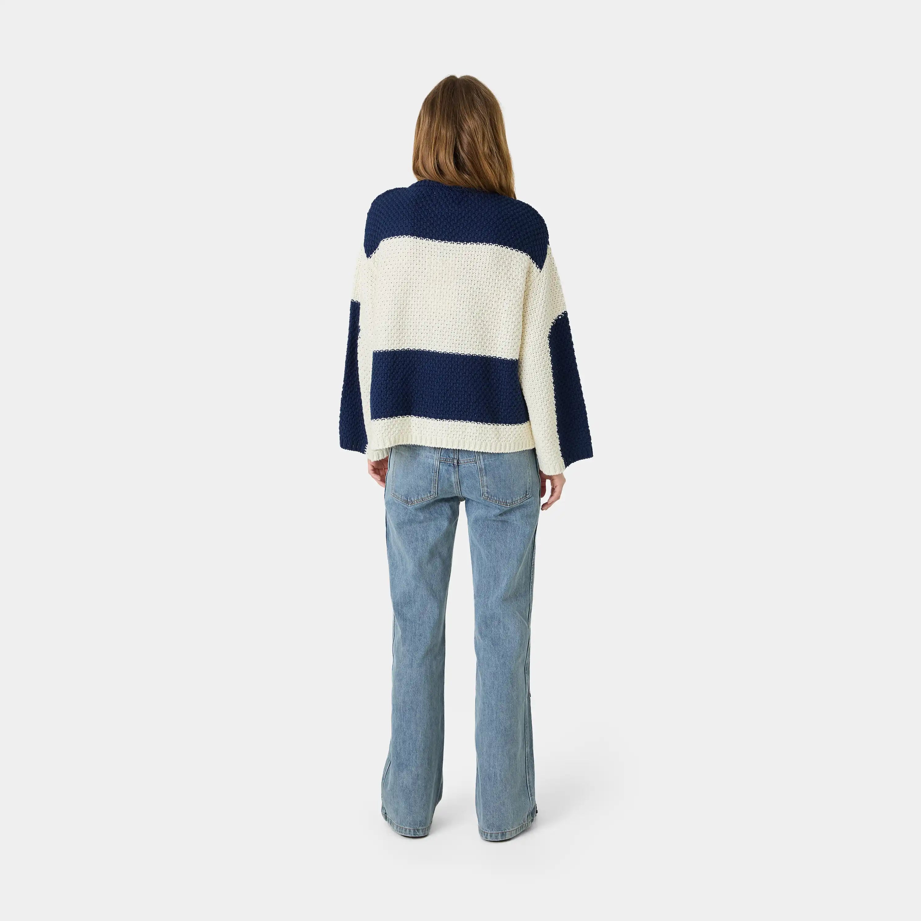 Layr Navy Knit Sweater Knitwear Eme Studios