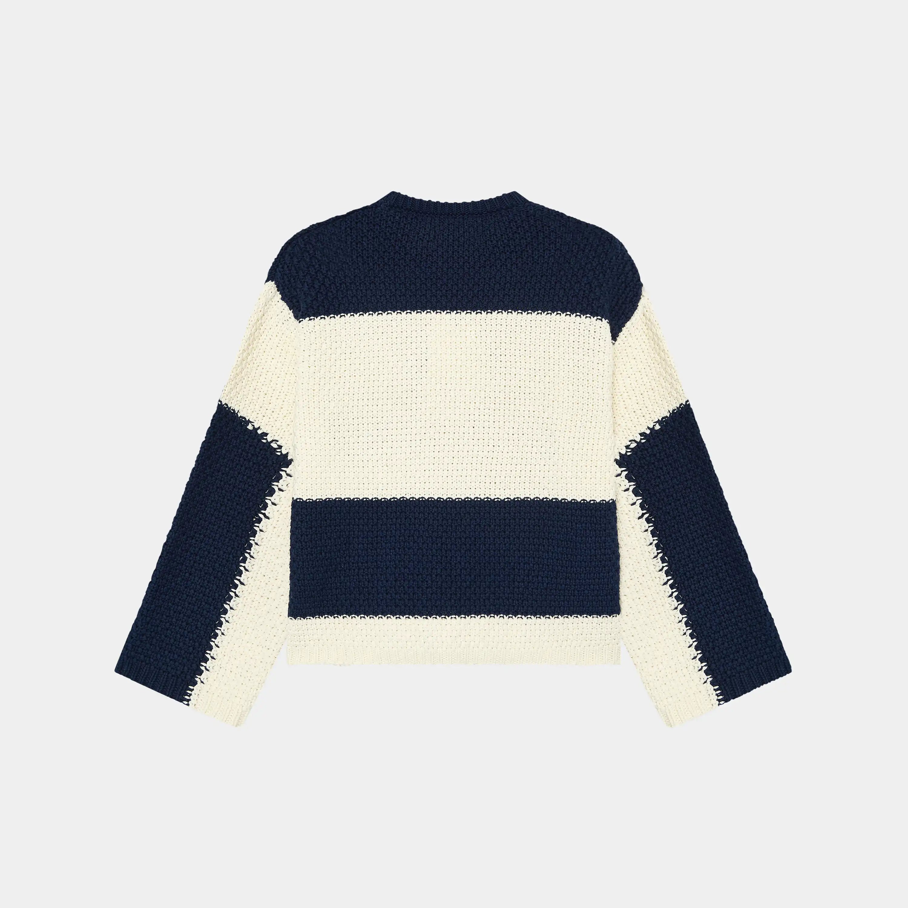 Layr Navy Knit Sweater Knitwear Eme Studios