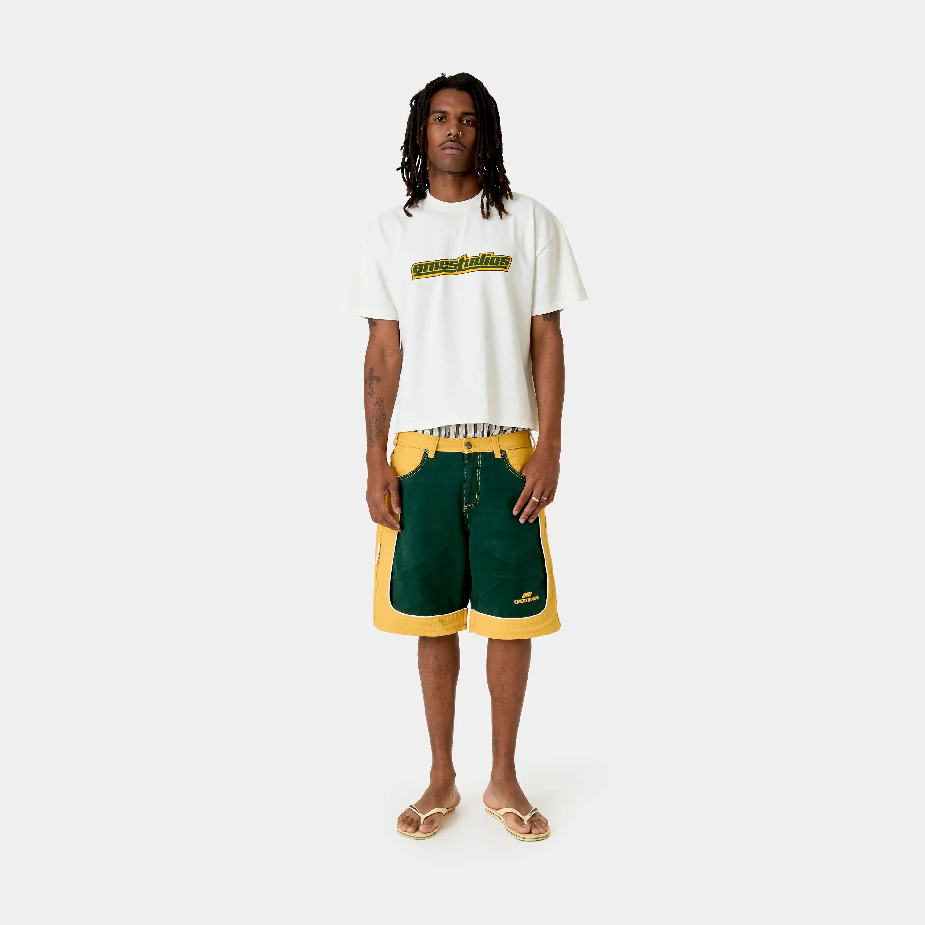 Dual Bossa Denim Shorts Shorts Eme Studios