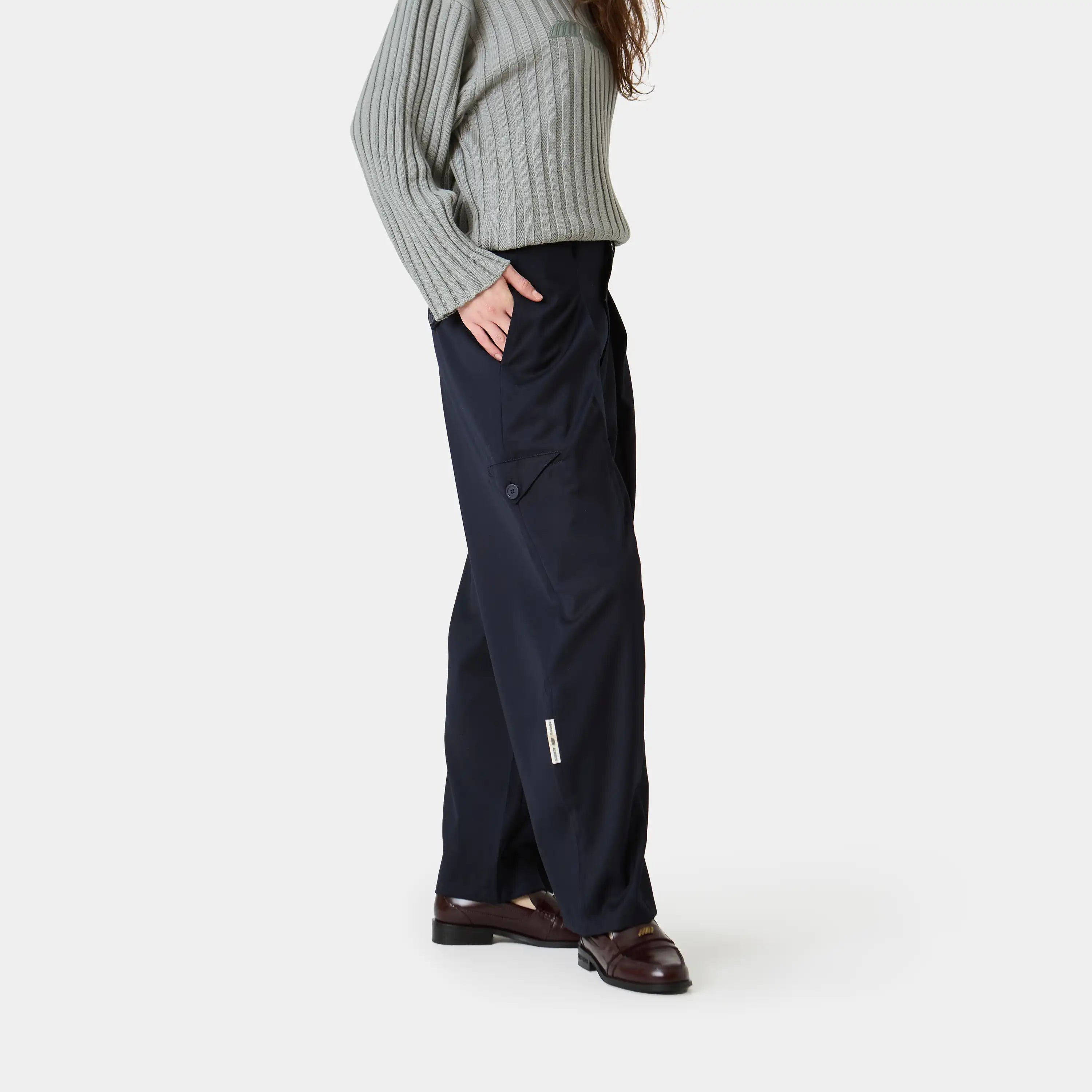 Borca Navy Tailored Pants Pants Eme Studios