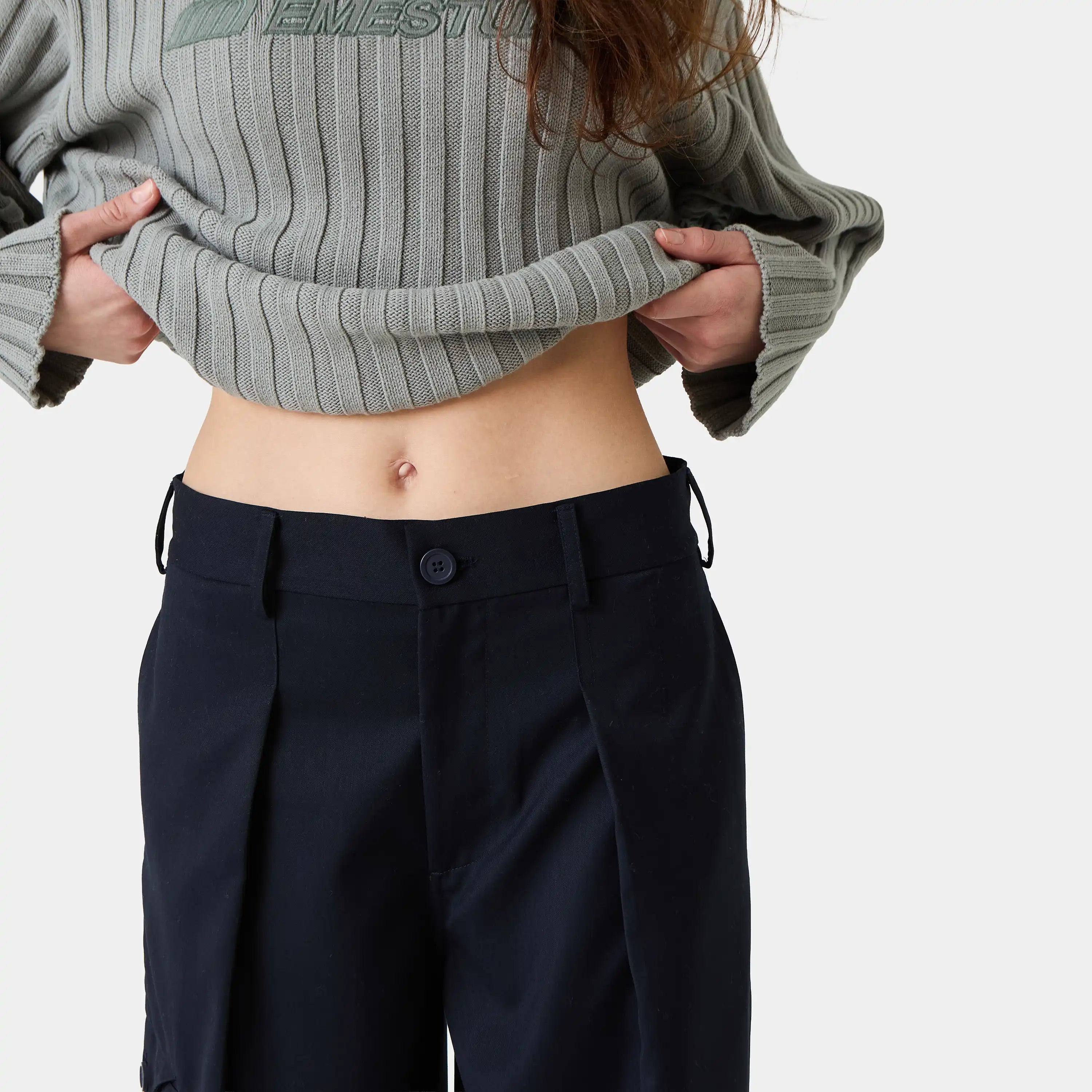 Borca Navy Tailored Pants Pants Eme Studios