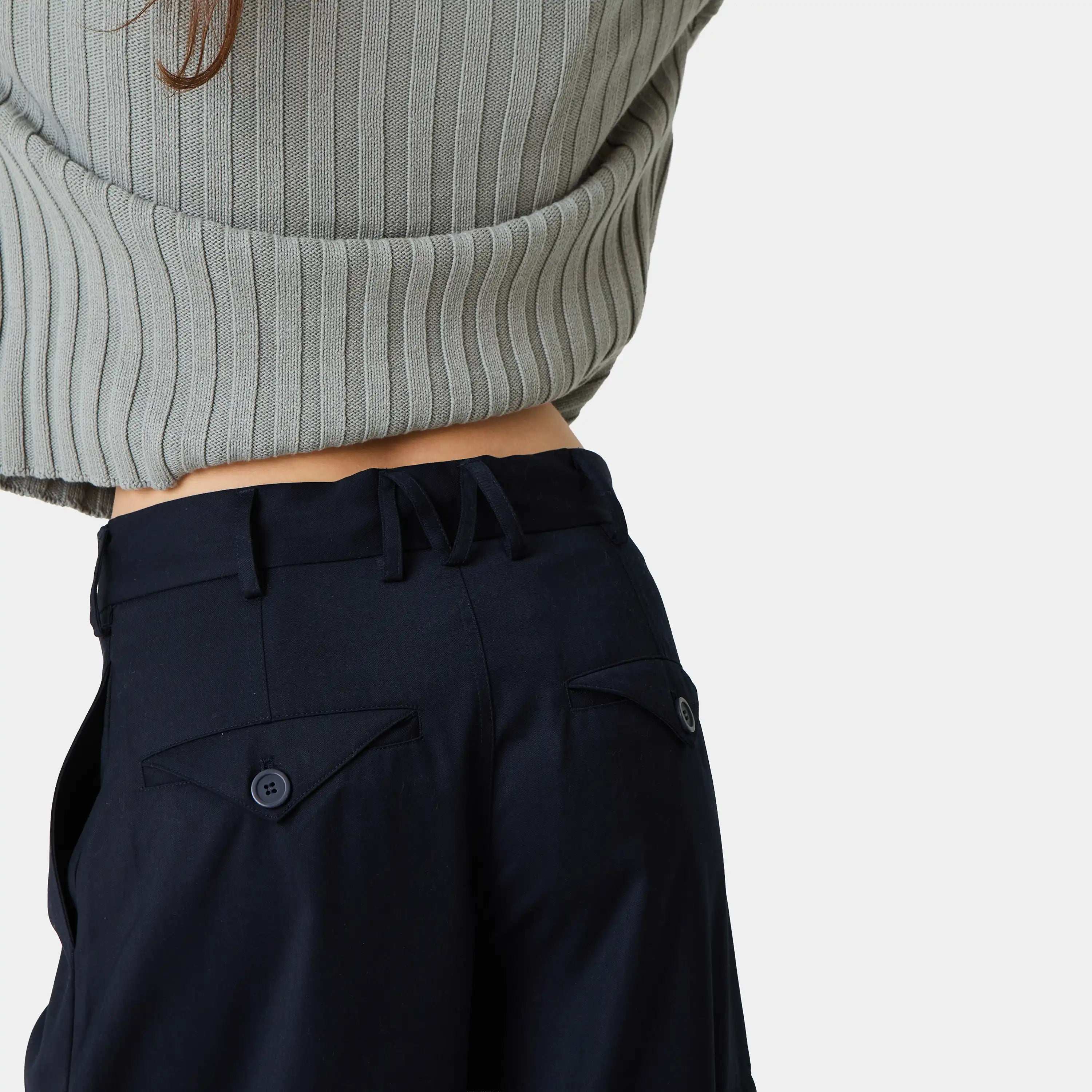 Borca Navy Tailored Pants Pants Eme Studios