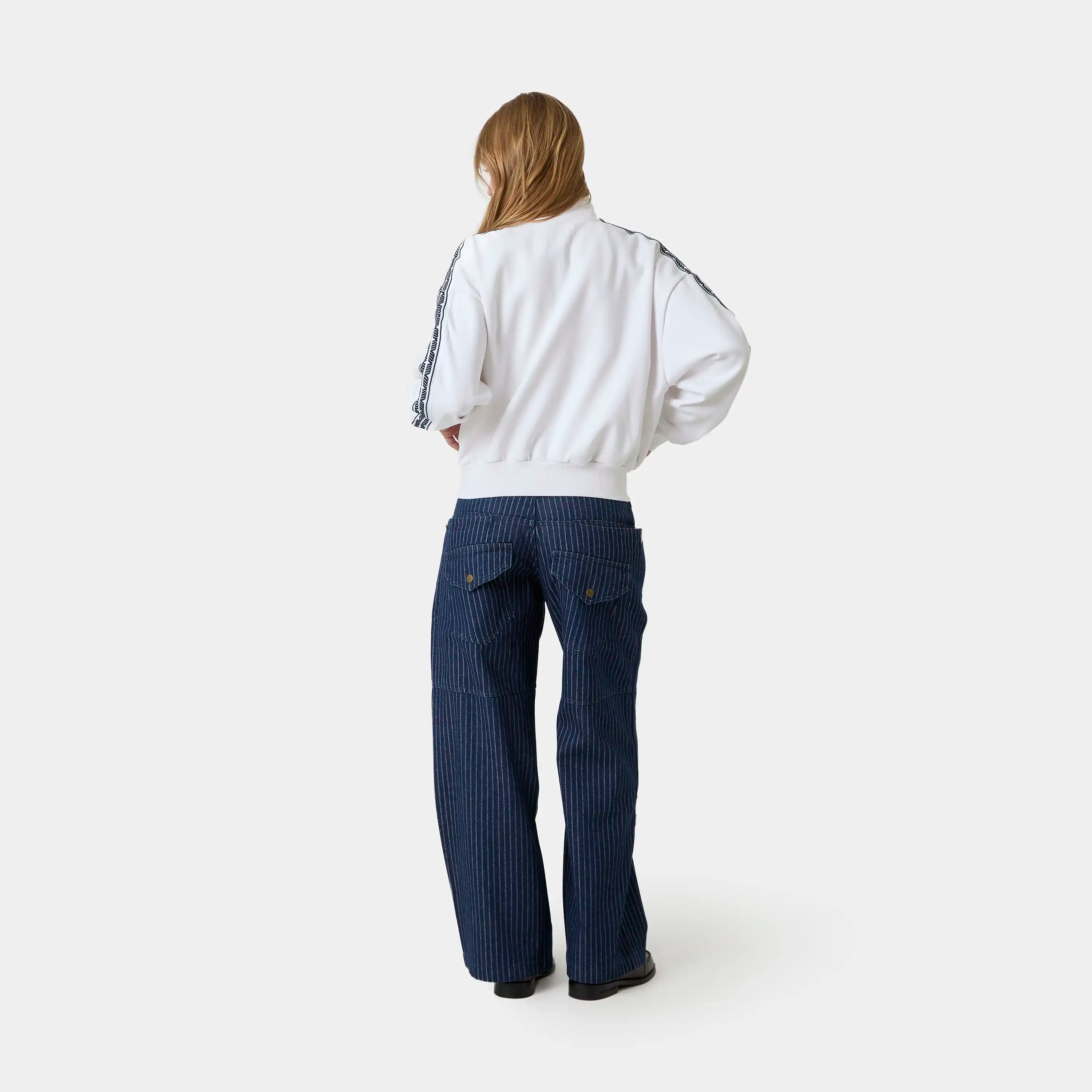 Cove Pearl Track Full Zip Crewneck Eme Studios